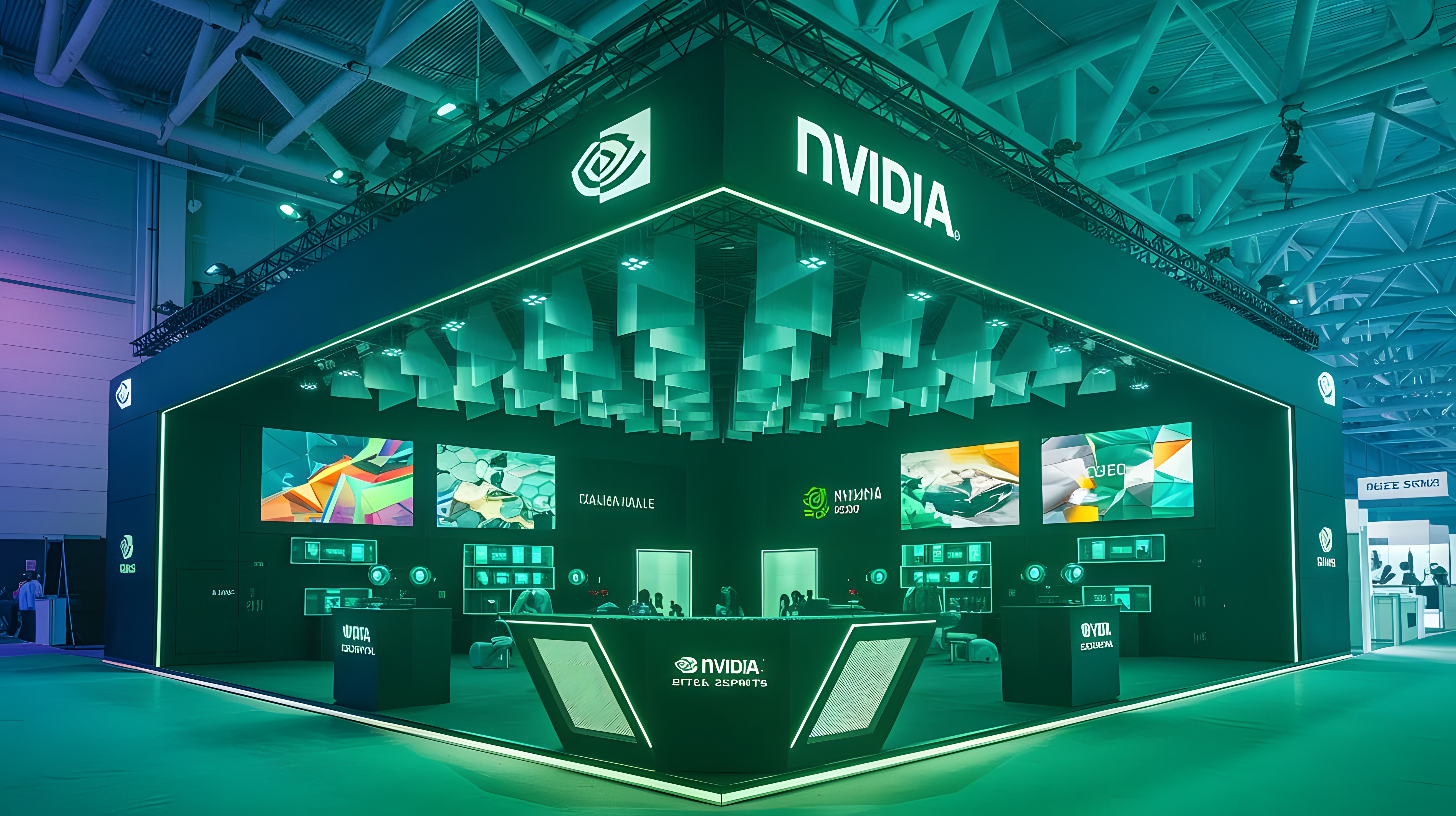 NVIDIA game exhibition booth.-32