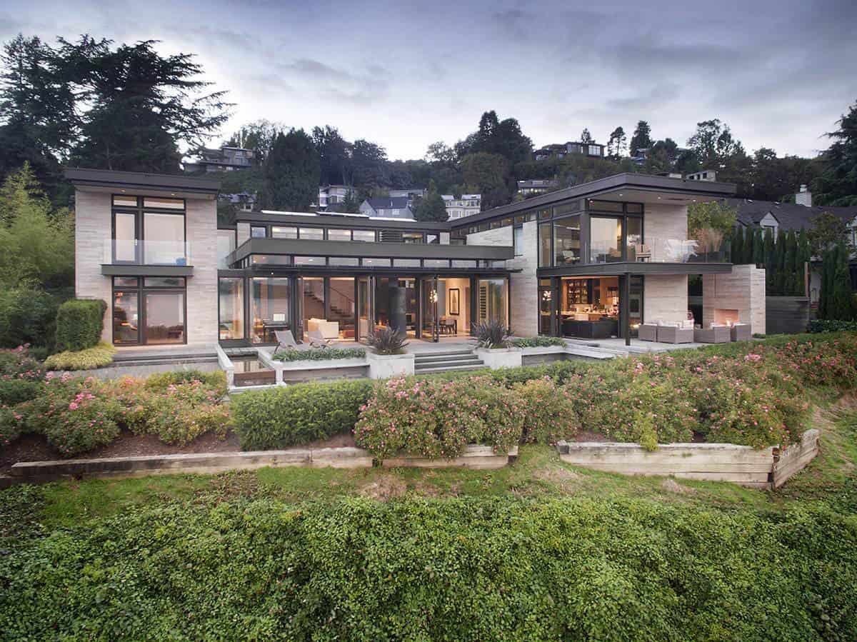 Inside a modern yet warm home on a bluff overlooking Lake Washington-1