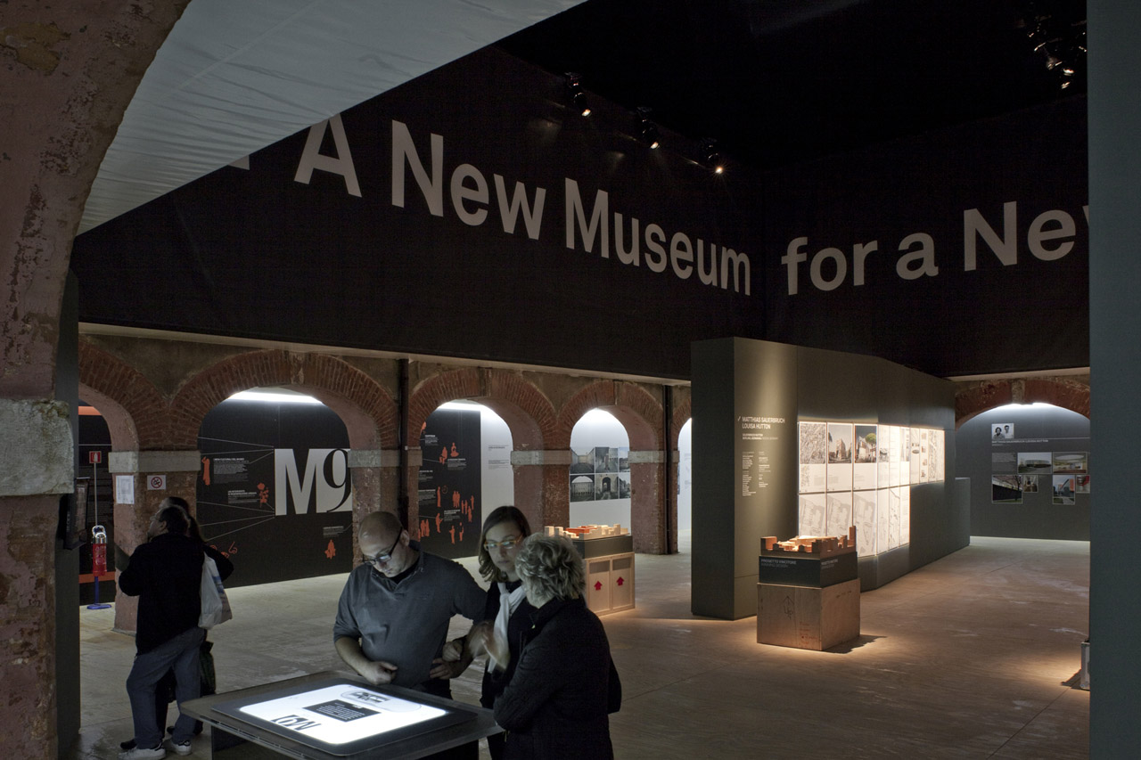  Temporary pavilion inside a cloister 
			-15