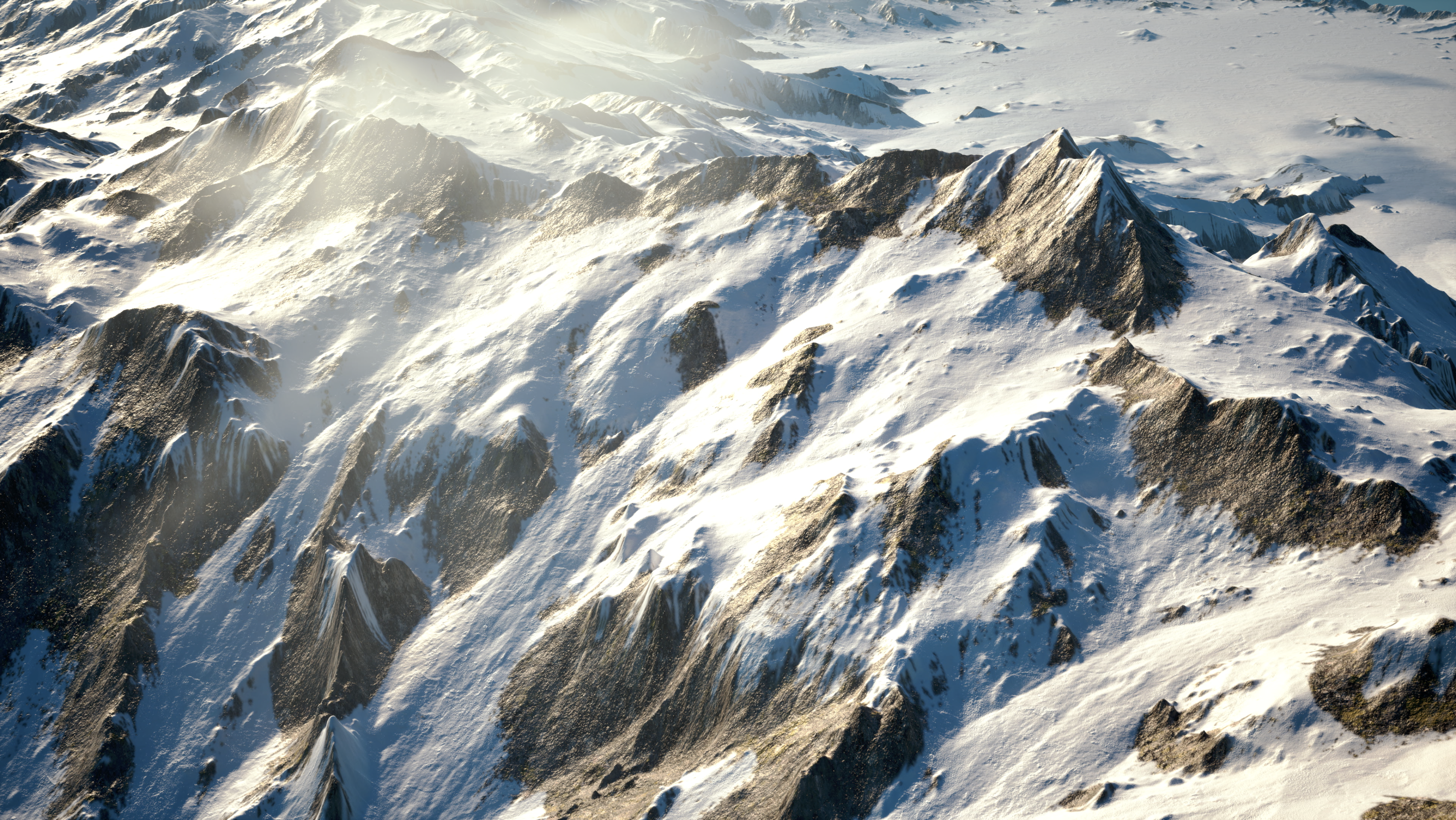 Snow Mountain Created in Gaea & Unreal Engine 5-6