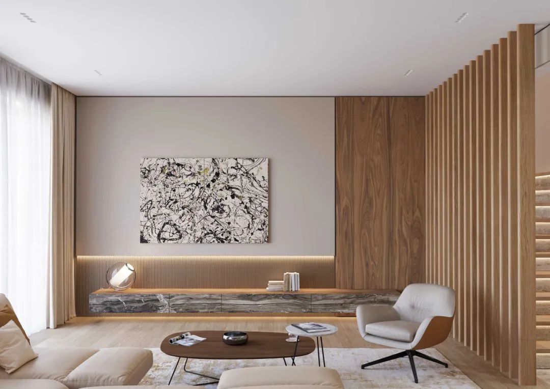 胡桃木打造现代简约豪宅丨Ab Architects-0