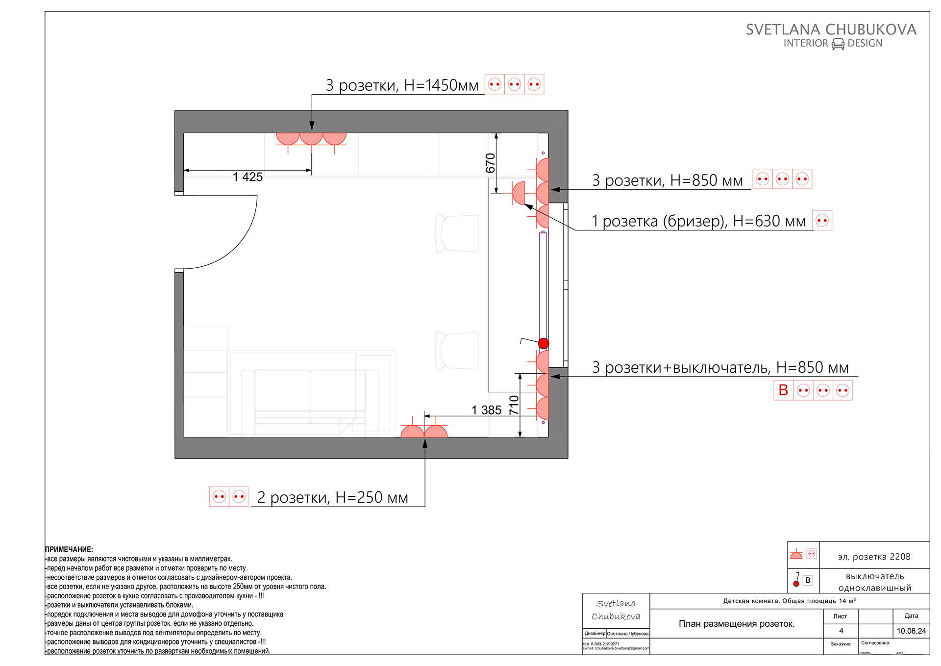 女孩儿童房设计项目丨Design Chubukova Svetlana-15