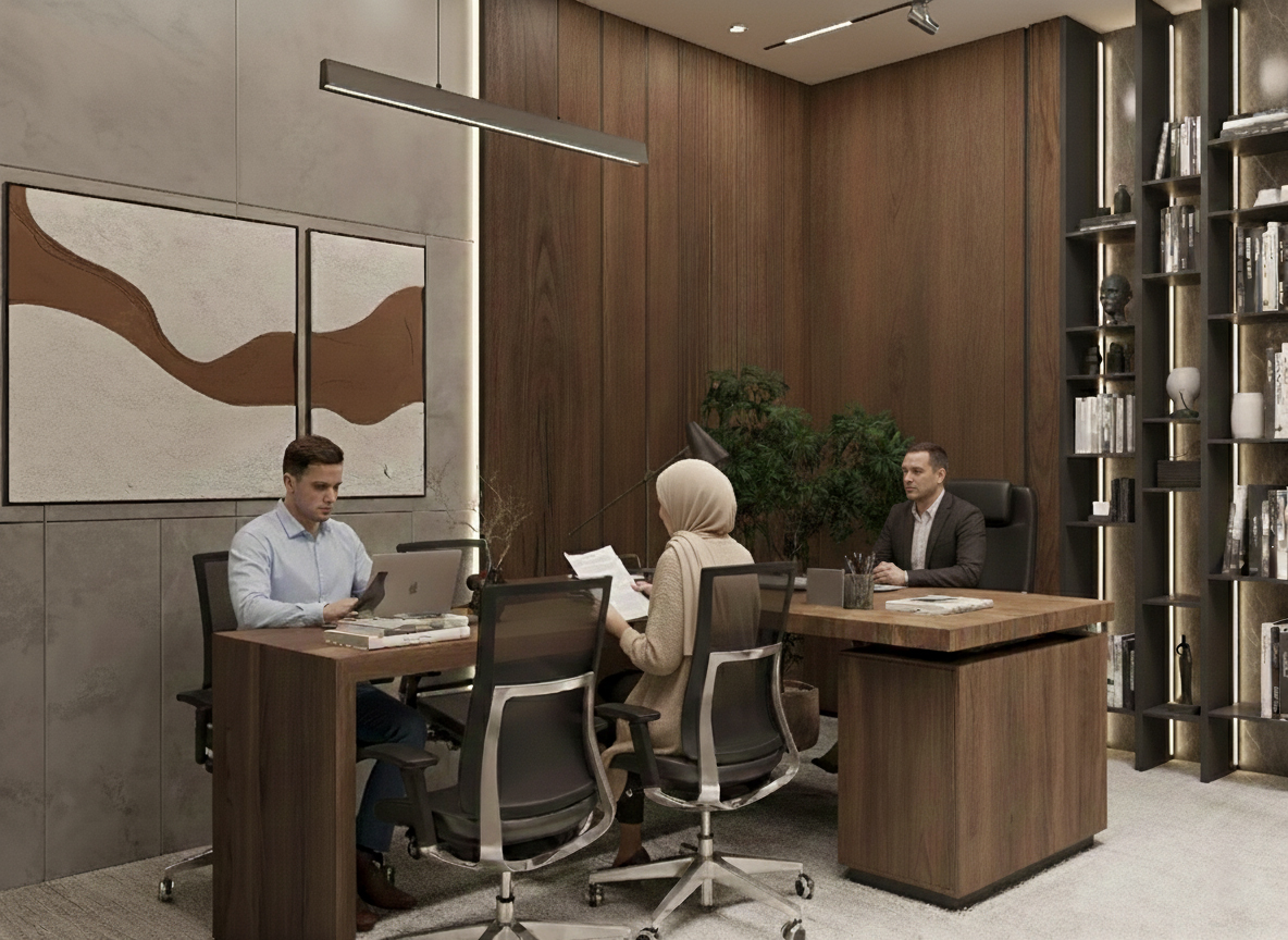 Modern Administrative Office - Design & visualization-14