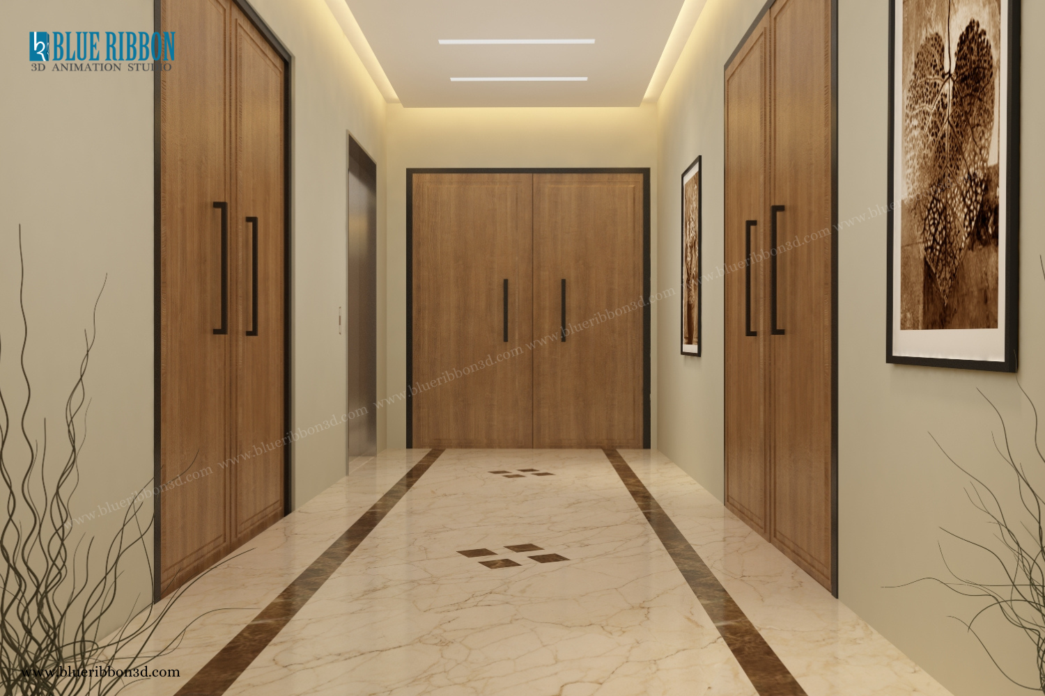 3D 室内渲染的餐厅丨Blueribbon 3D 动画工作室-7