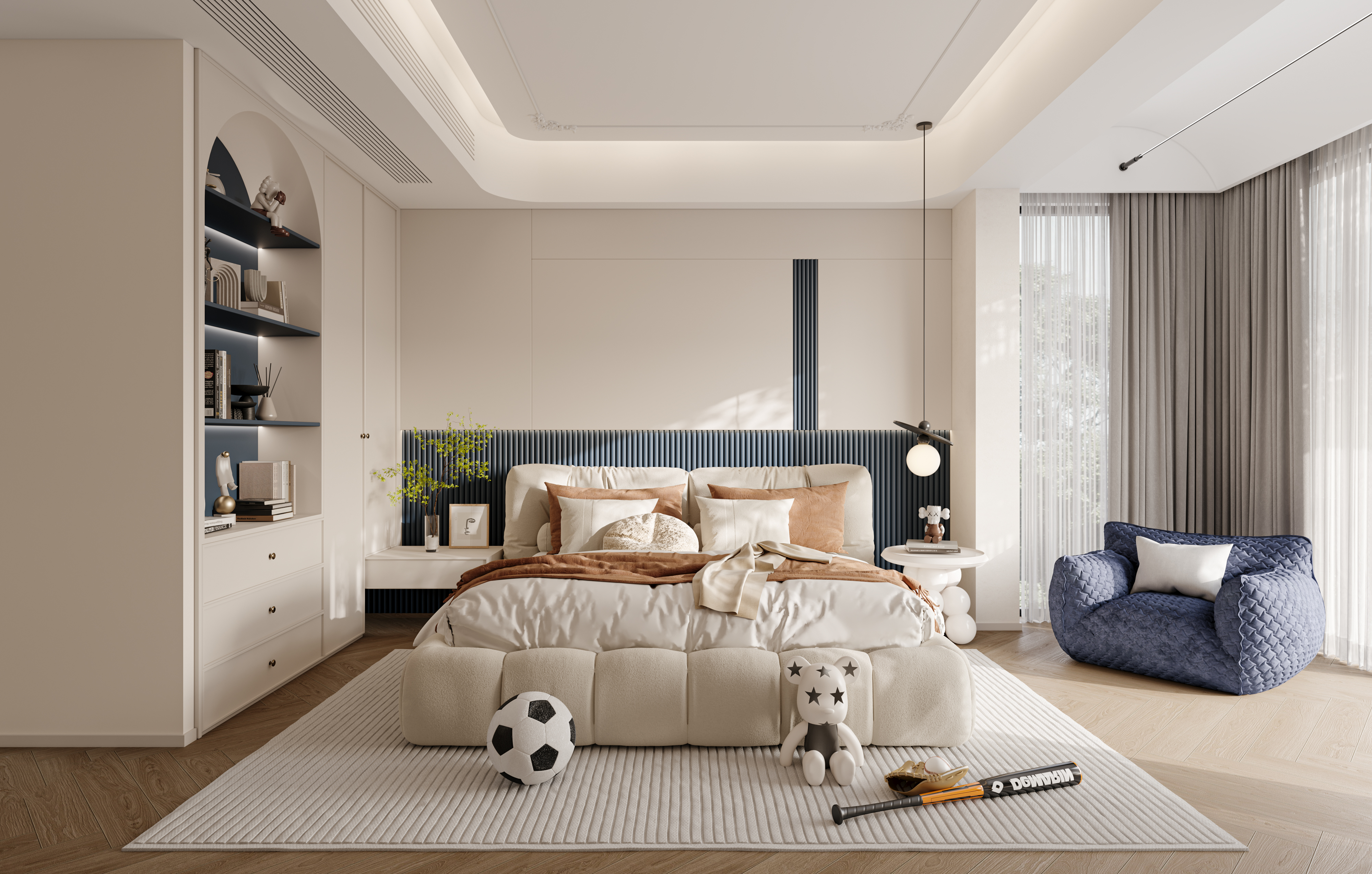 「流动的浪漫」法式轻奢私宅-14