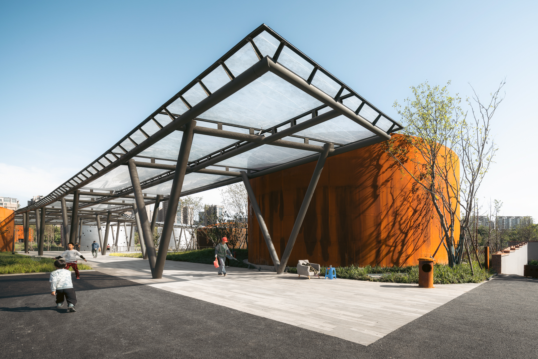 杭州小河公园丨中国杭州丨隈研吾建筑都市设计事务所-13