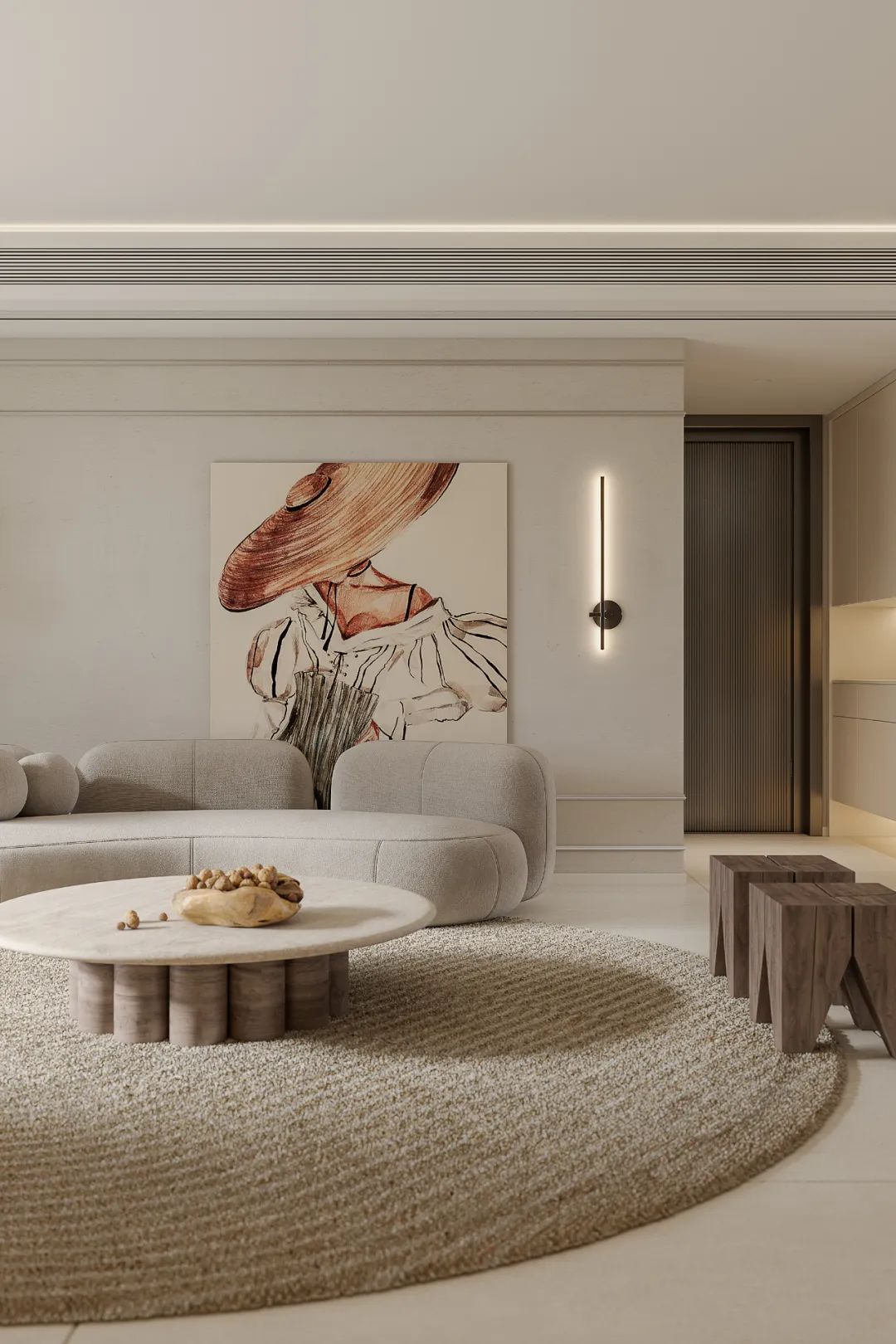 时尚软装+温馨配色，打造200m²现代美居-3