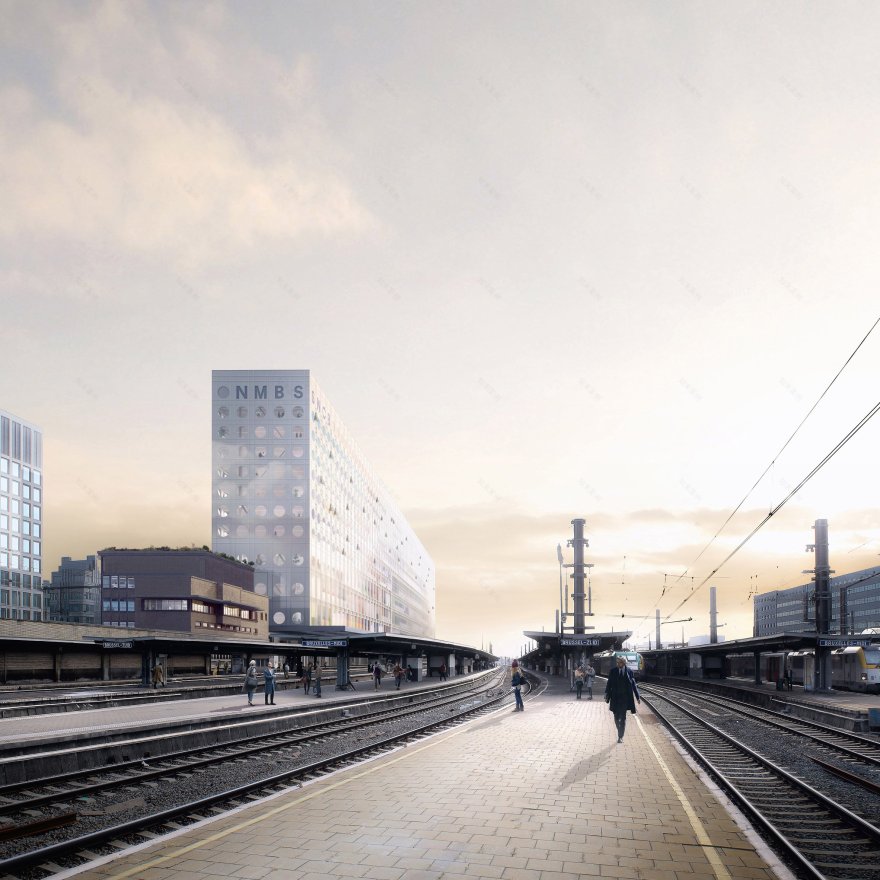 OMA 打造比利时铁路总部,融入历史与现代元素-4