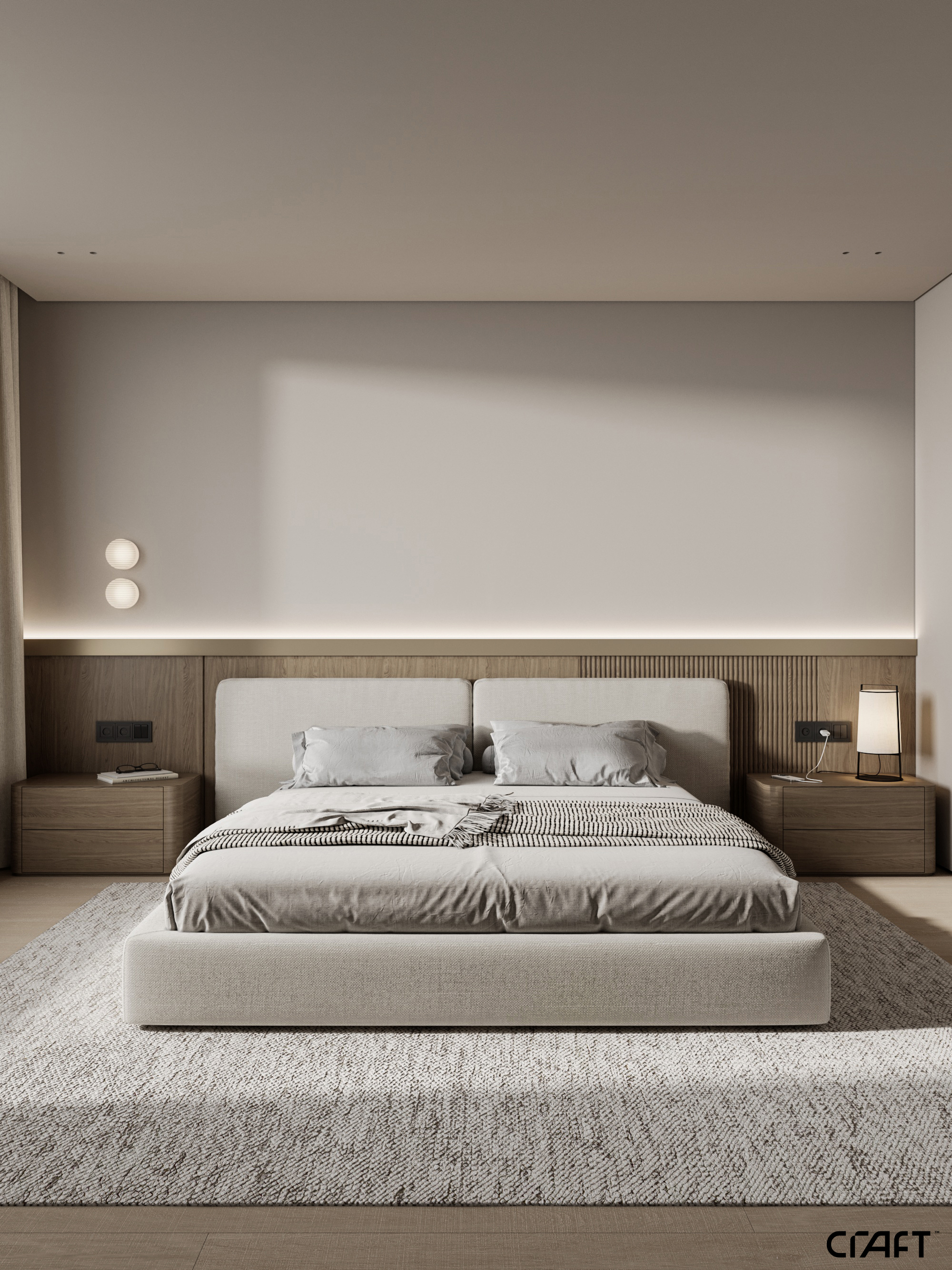 主卧室设计丨沙特阿拉伯利雅得-3