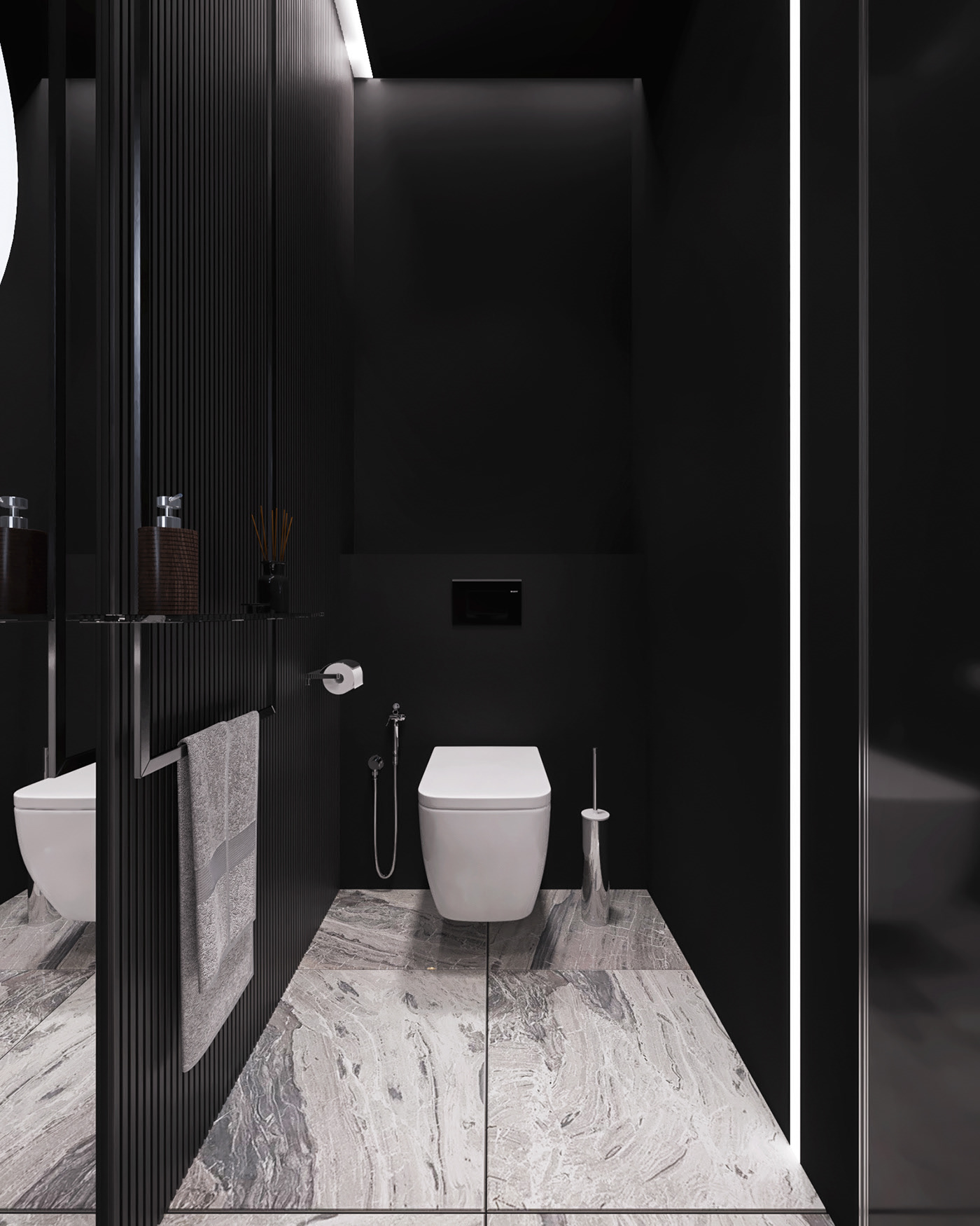 67平米--极简黑白空间-11