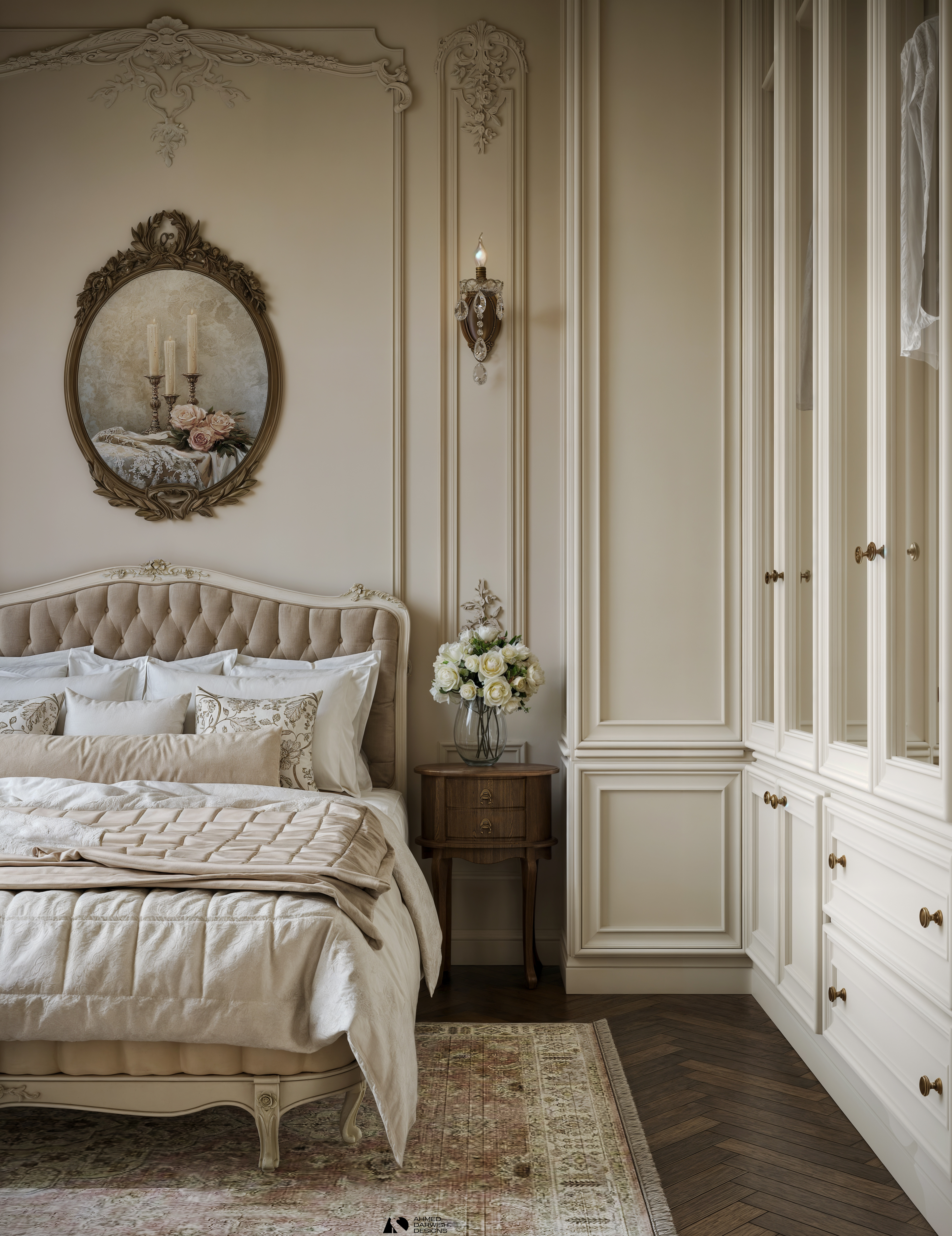A Classic Symphony: Timeless Luxury Bedroom-8