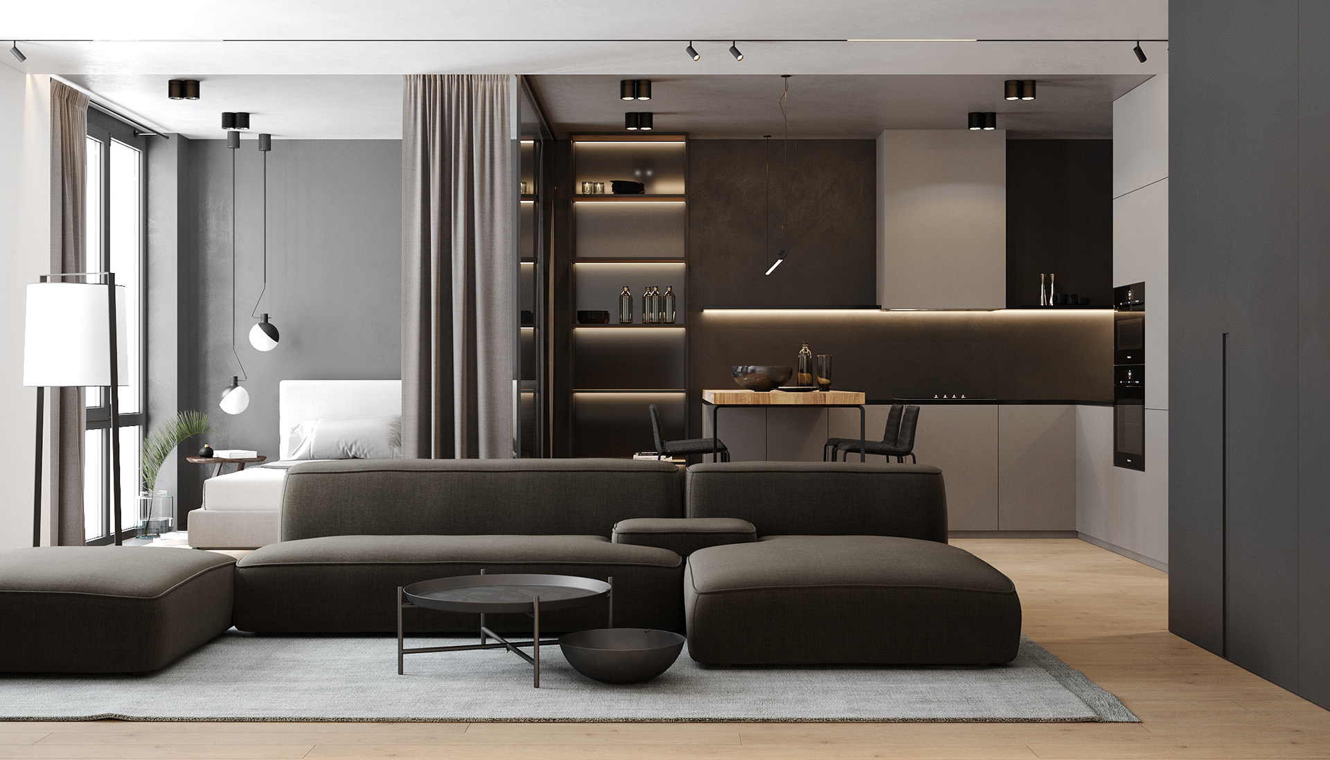 高级黑色系公寓设计 演绎时尚都市风!-2