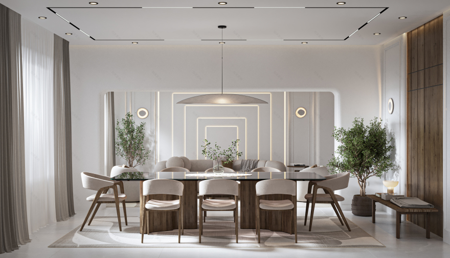 具有有机优雅感的极简生活空间-5