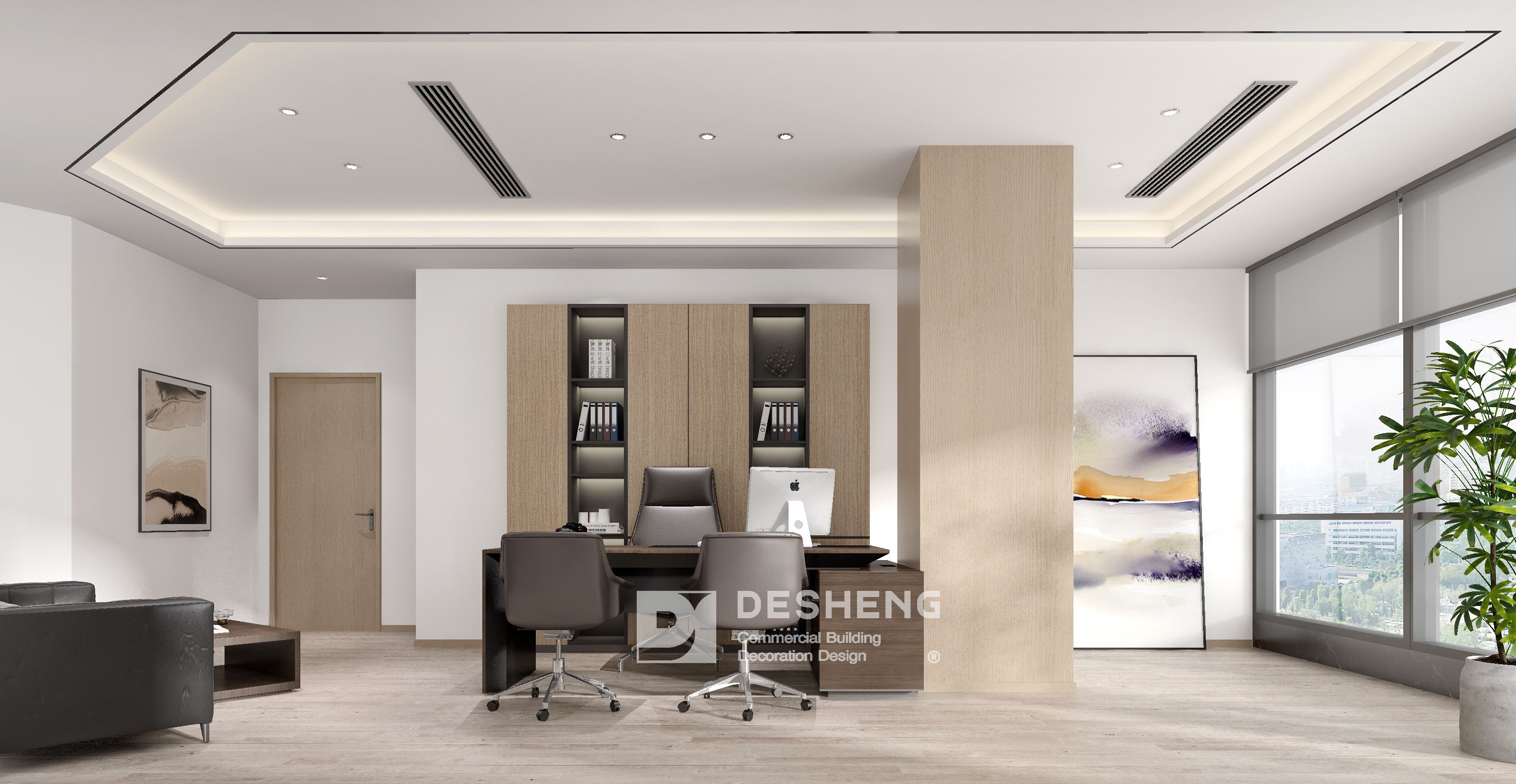 德盛装饰办公室装修案例-浙商财产保险-1