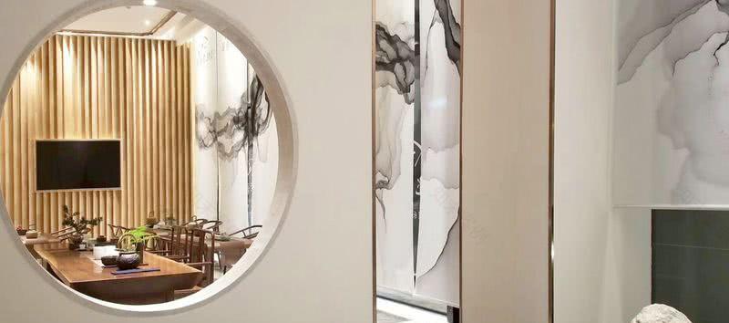 贵阳凯宾斯基酒店蓝城地产桃李春风小镇展厅——新中式雅致茶语空间-4