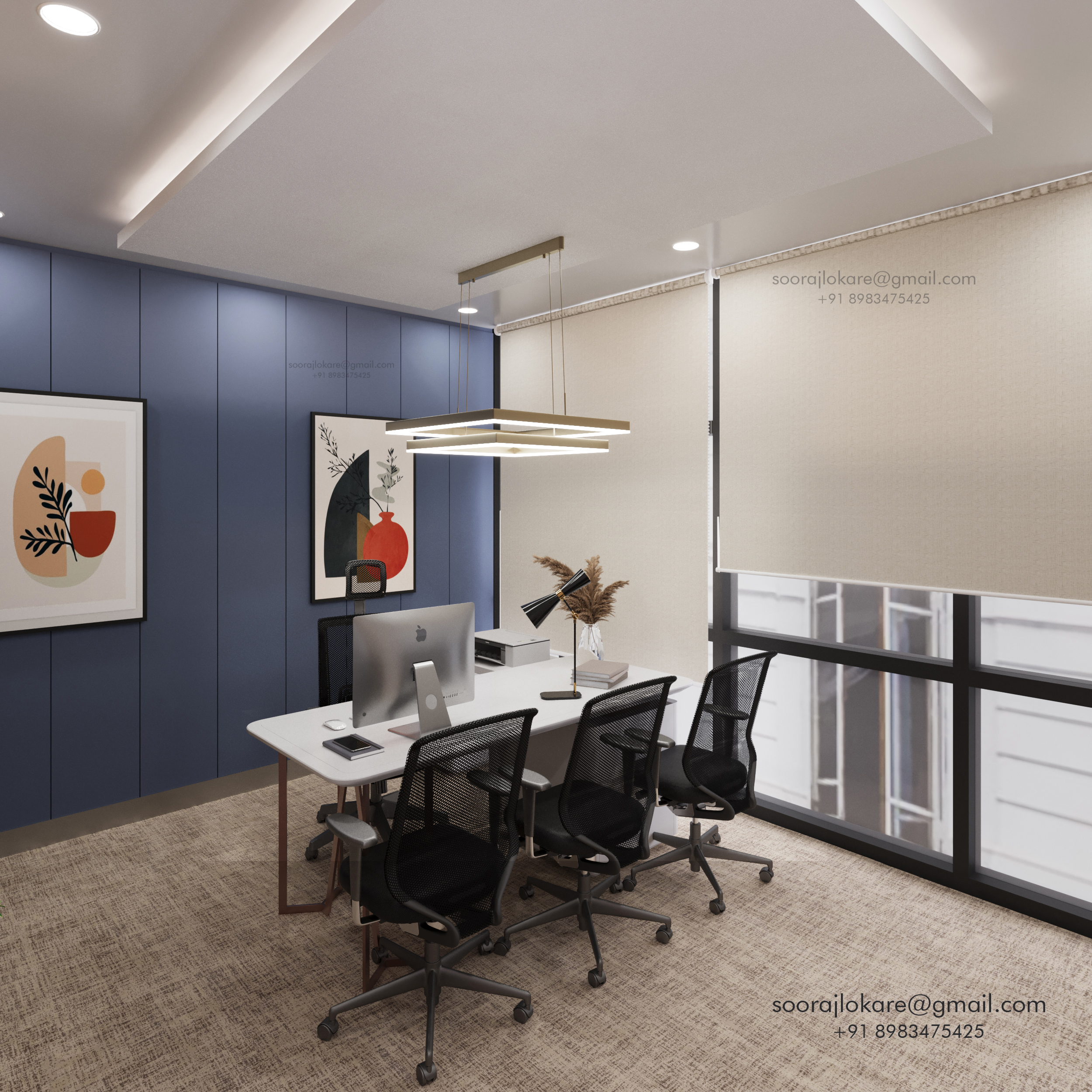 3D Commercial Office Interior Design for PL Capital-4