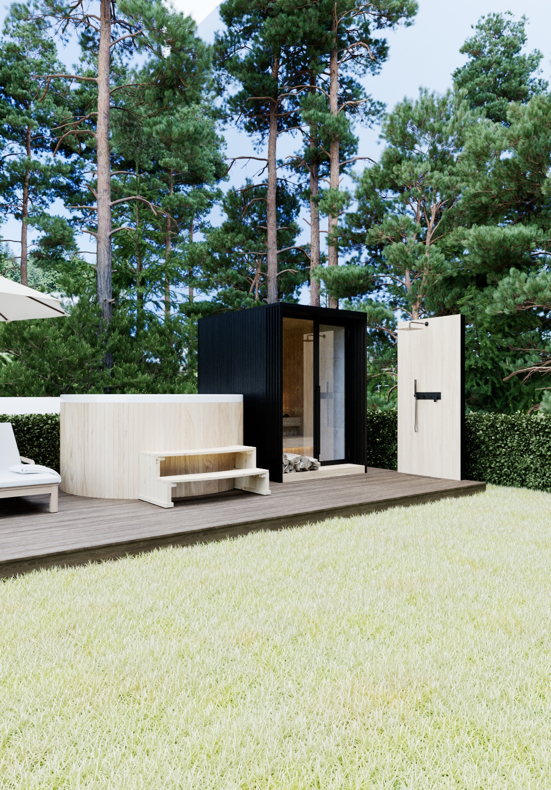 Garden Office Project & Outdoor Wellness area-15