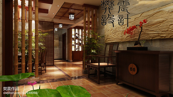 23万元三居150平米装修案例·效果图  竹林深处-12