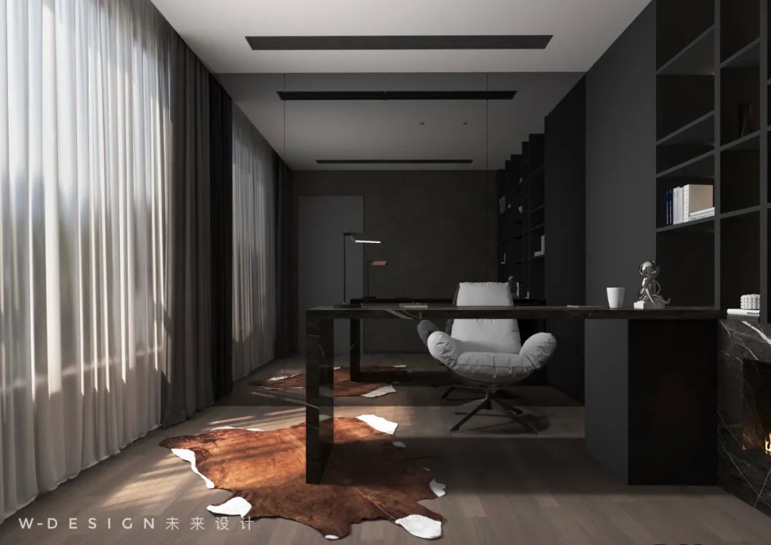 龙岩未来设计 | 现代高级黑灰家居空间-23