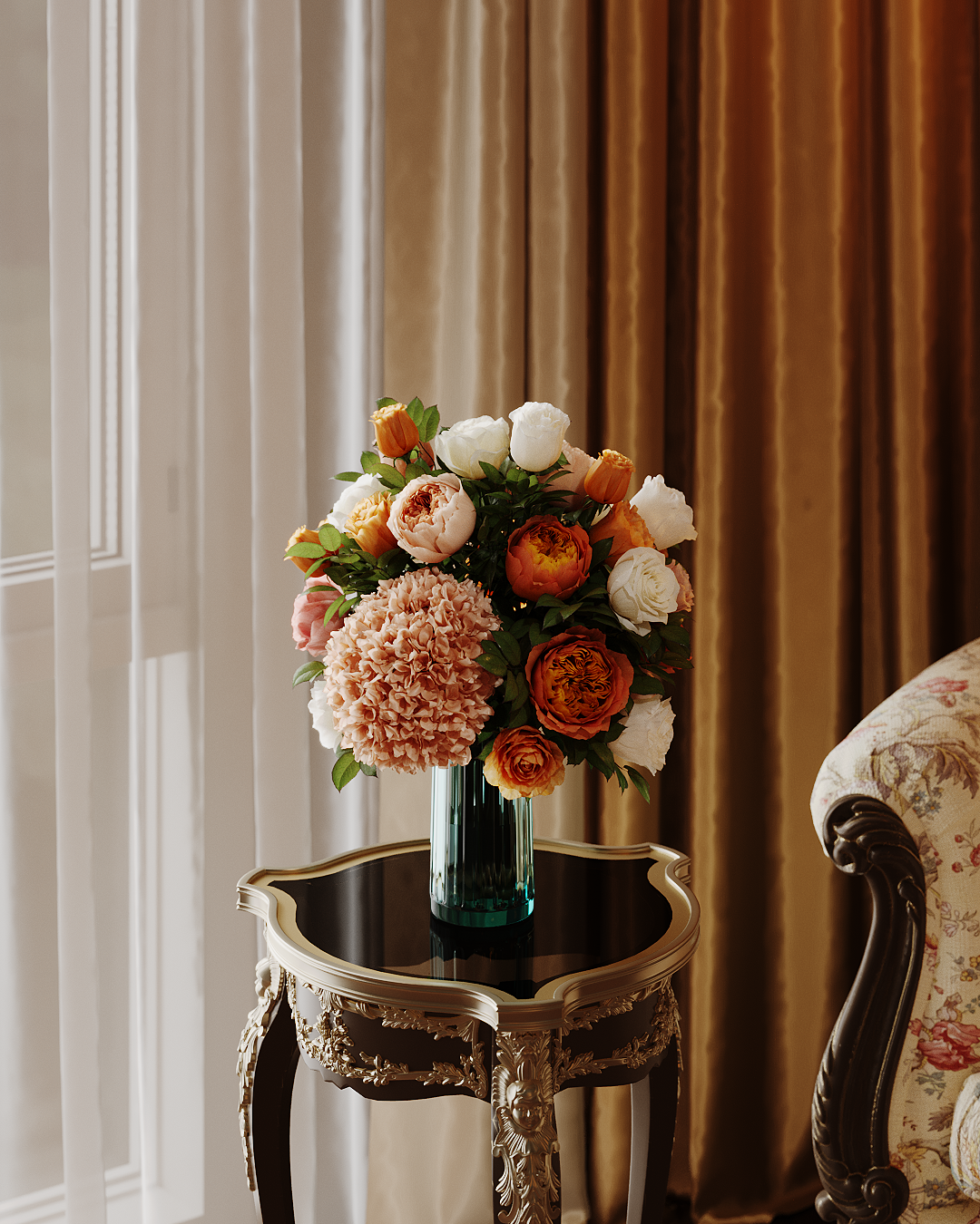 欧式田园卧室丨英国伦敦丨Emil Bayramov-13