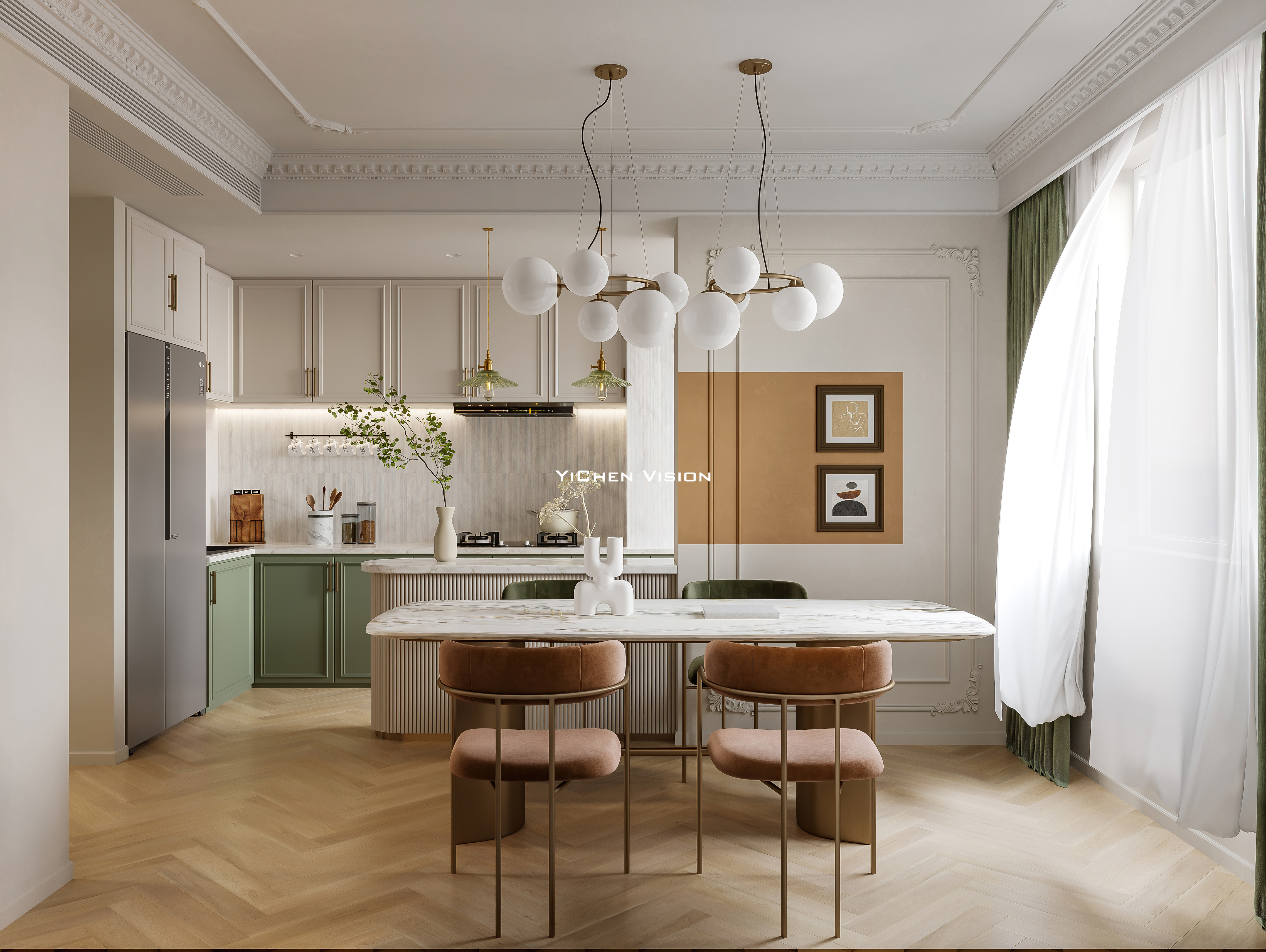 奶色法式家装丨屹尘视觉设计-7