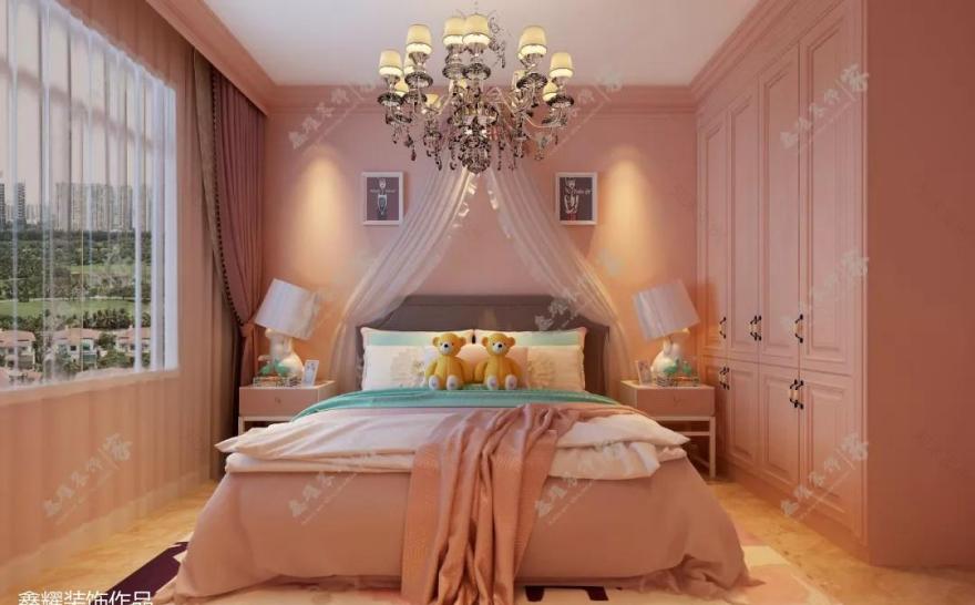 现代简约风巨海城别墅 | 绿意客厅、粉嫩公主房、温暖卫生间-25