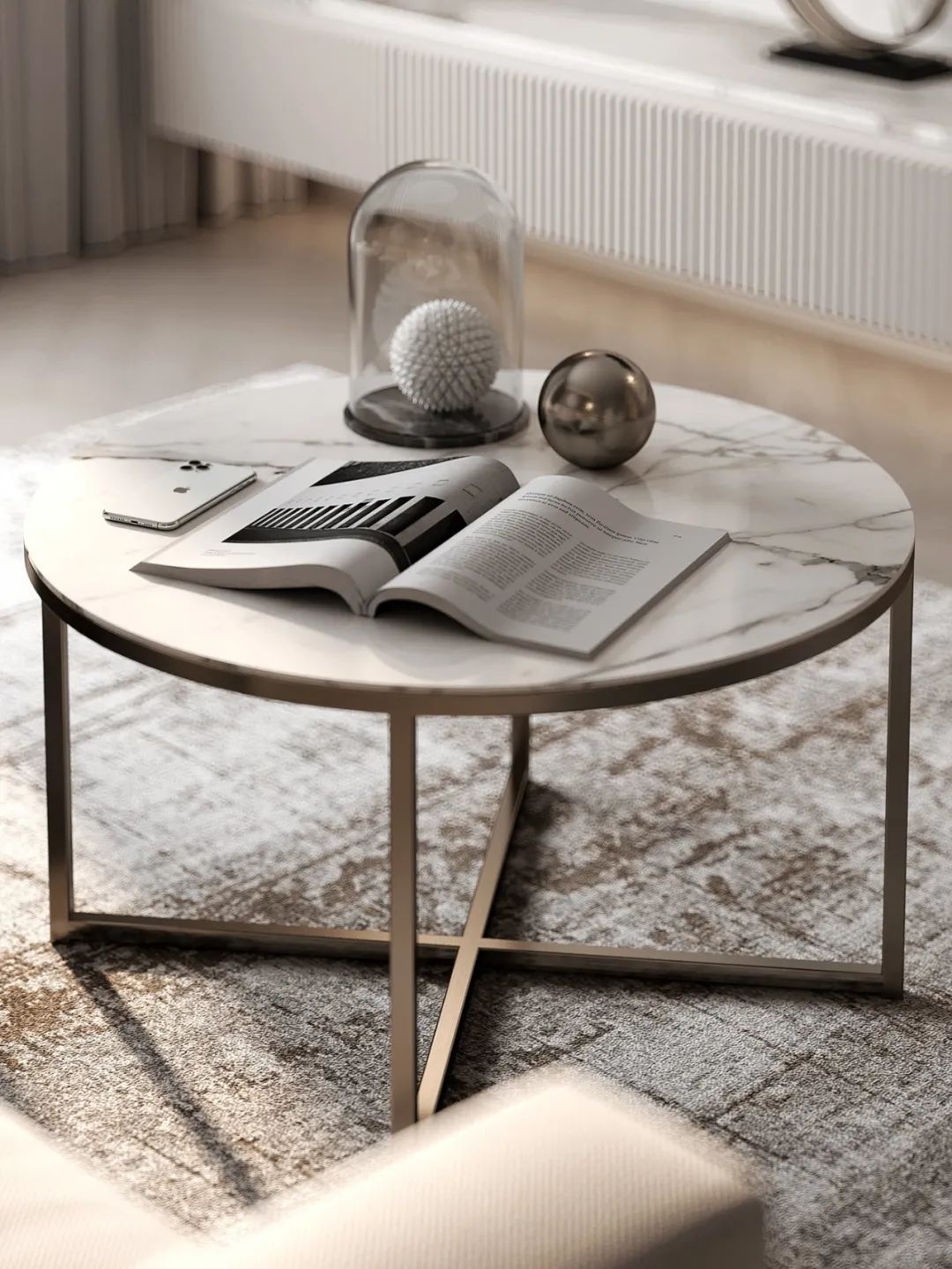 奶油色调黄铜细节,打造 120㎡精致高雅空间丨MARTA SHPACHENKO-20