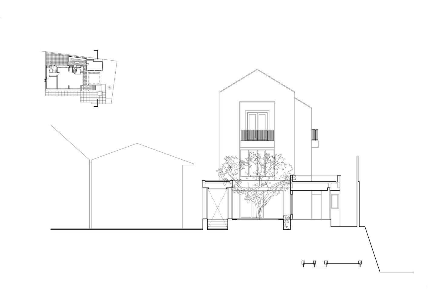 泰国 Baan Bangpok 家庭住宅，垂直螺旋楼梯设计-85