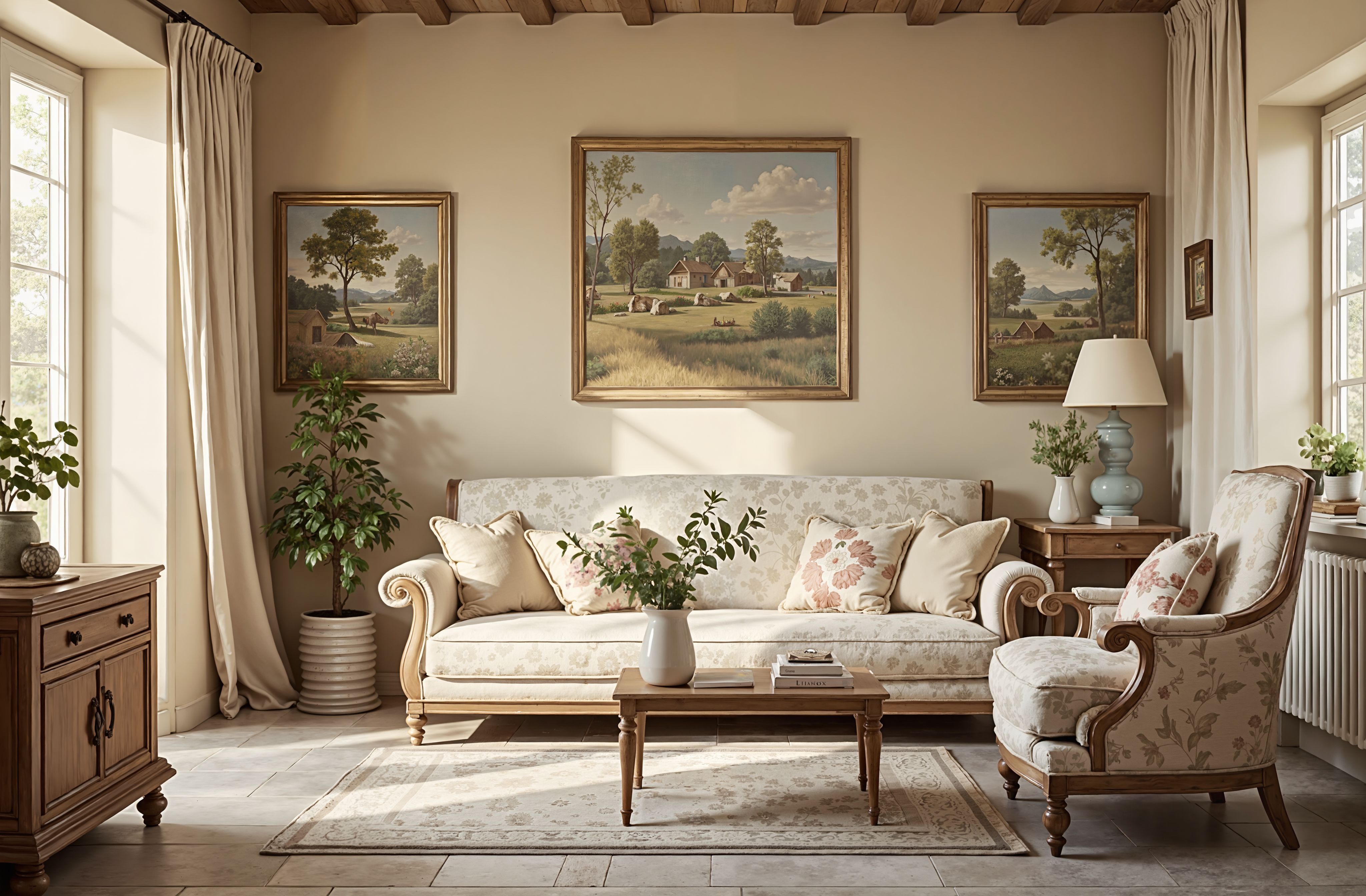 法式乡村客厅设计-6