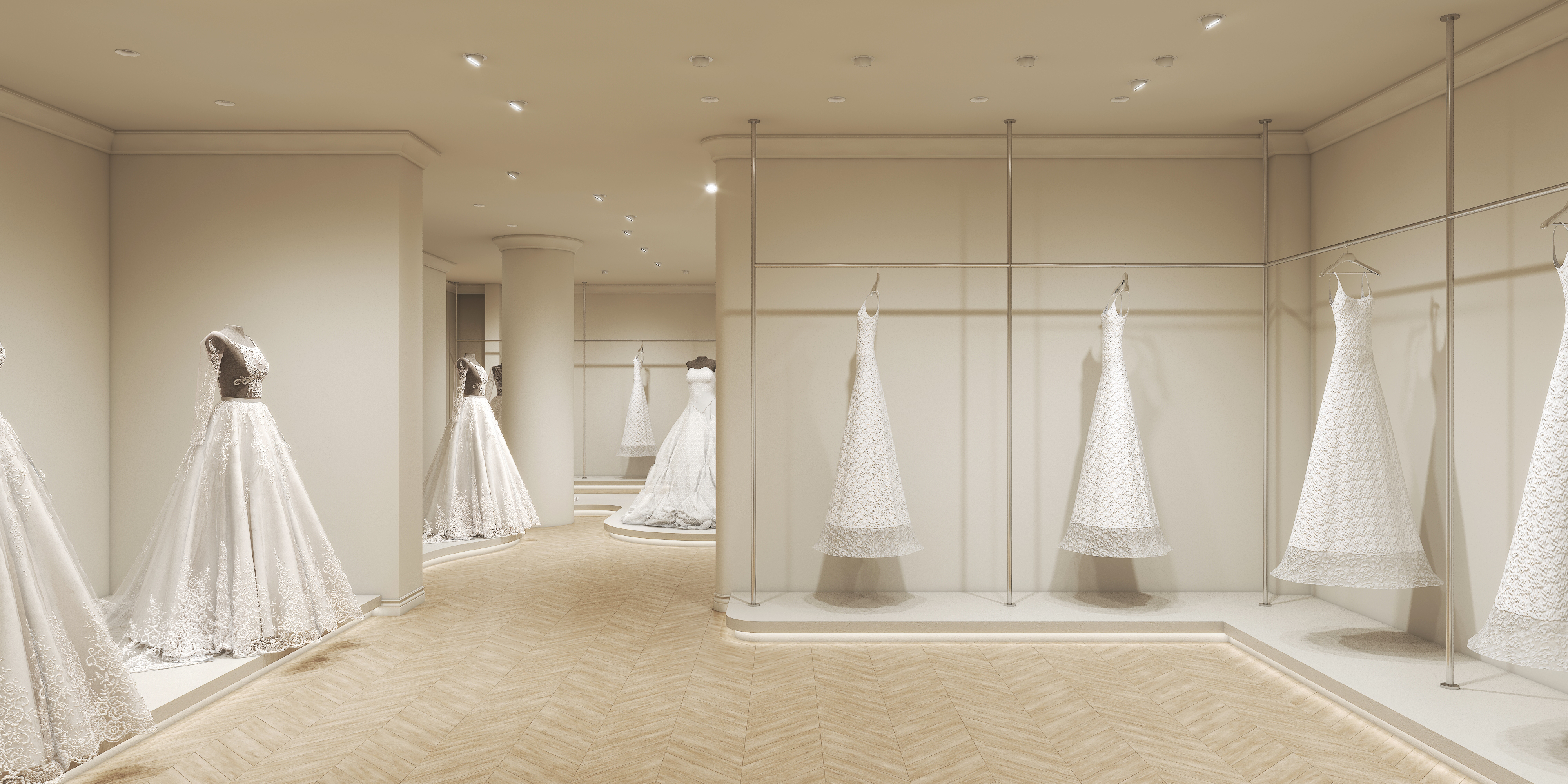 轻法式礼服馆设计-14