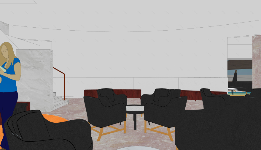 美术培训画室接待厅设计-17