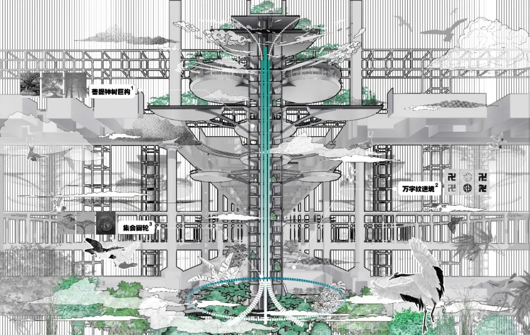 超现实主义！广美优毕以游戏方式打开建筑！“语言景观+声音景观”将宗教步入虚境！超越物理边界的多节点虚拟宗教网络打造沉浸式声光幻境-176