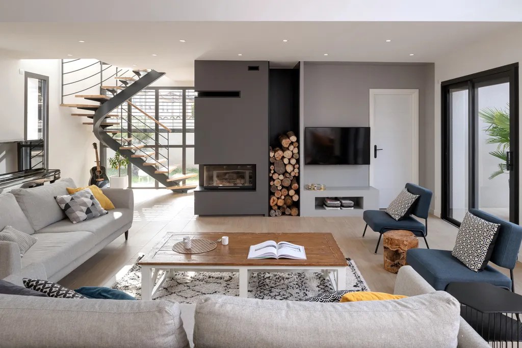 村庄房屋改造成现代别墅项目丨法国丨Soleil Noir（室内建筑师）,Skéa Designer-20