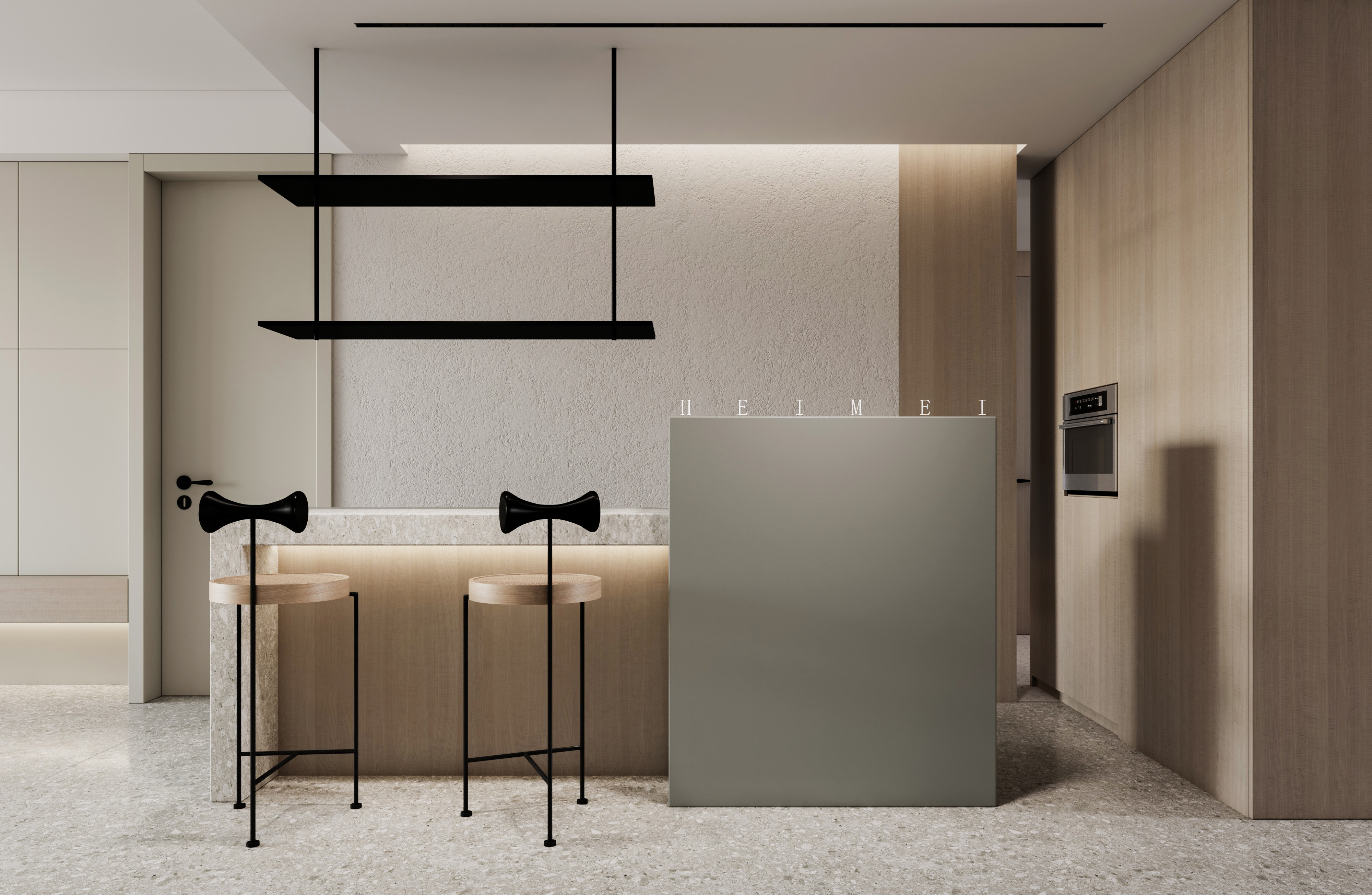 现代简约平层设计丨中国扬州丨扬州黑莓效果图-5