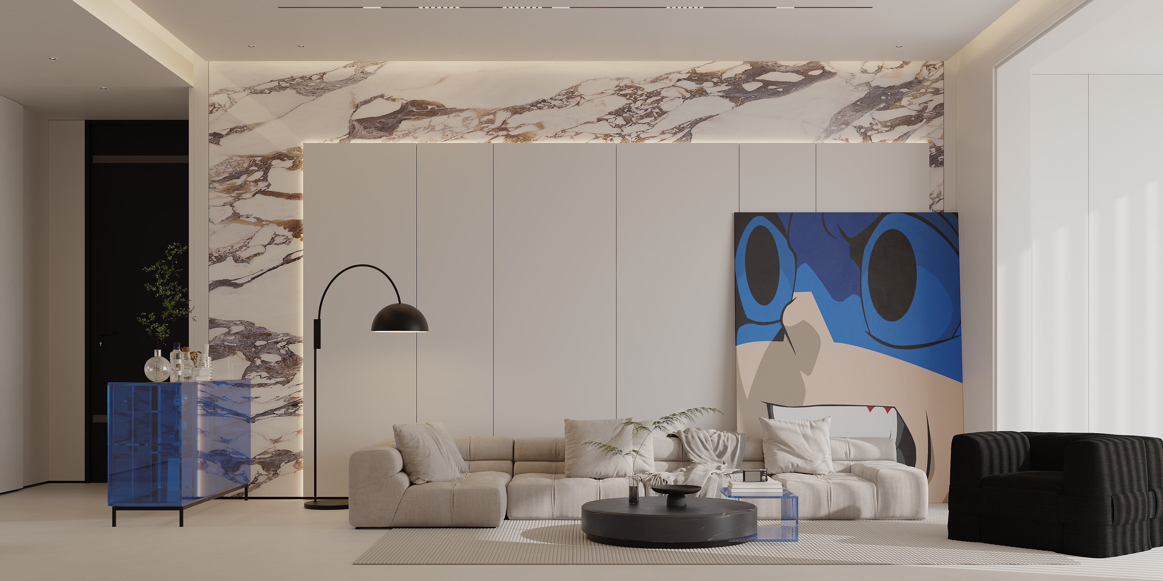 现代极简与克莱因蓝的碰撞-0