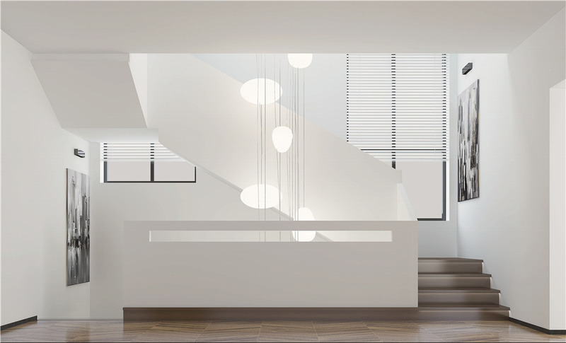 北京北城别墅设计 | 黑白色调打造简约艺术空间-12