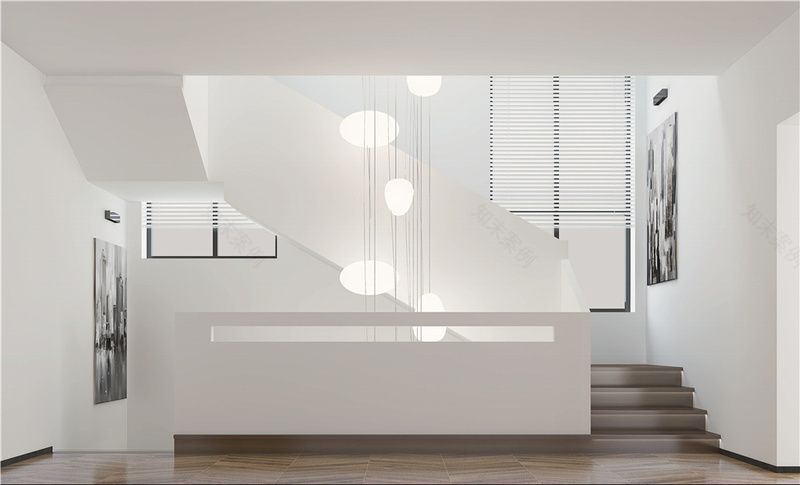 北京北城别墅设计 | 黑白色调打造简约艺术空间-12