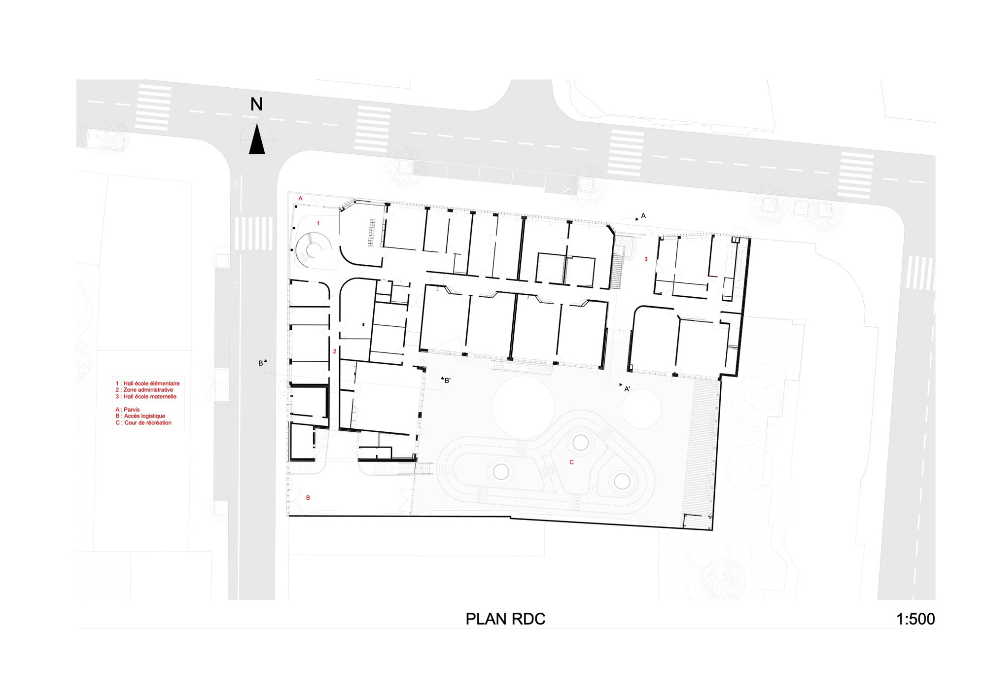 罗莎·帕克斯学校综合大楼丨法国丨Brénac & Gonzalez & Associés-14