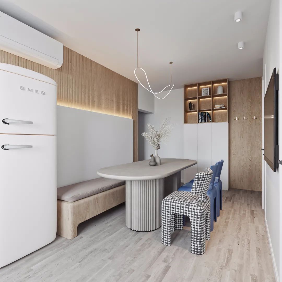 轻奢极简，60㎡裕中西里小区公寓设计诠释空间美学-10