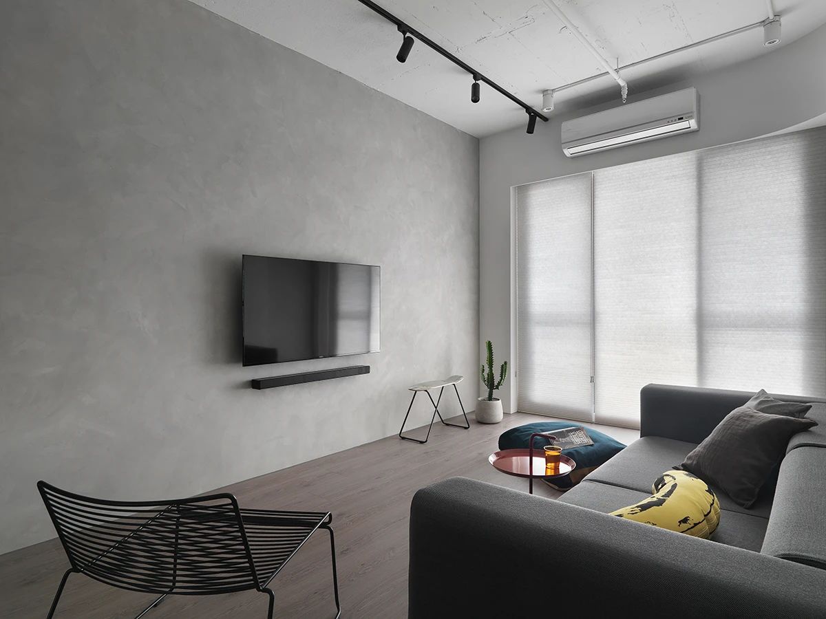 72㎡黑白灰艺术感住宅设计-21