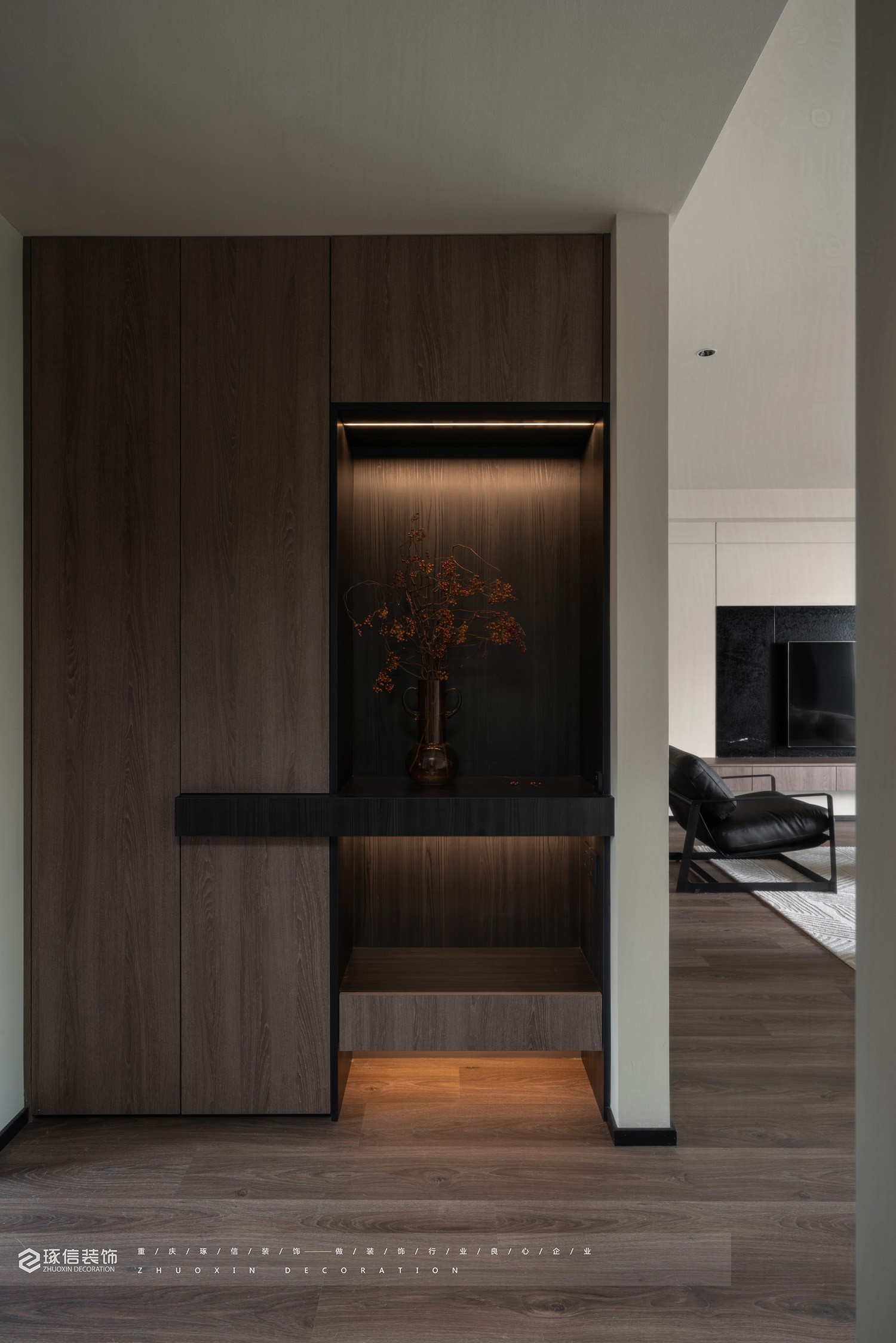 110 平简约现代风舒适空间丨琢信装饰-18