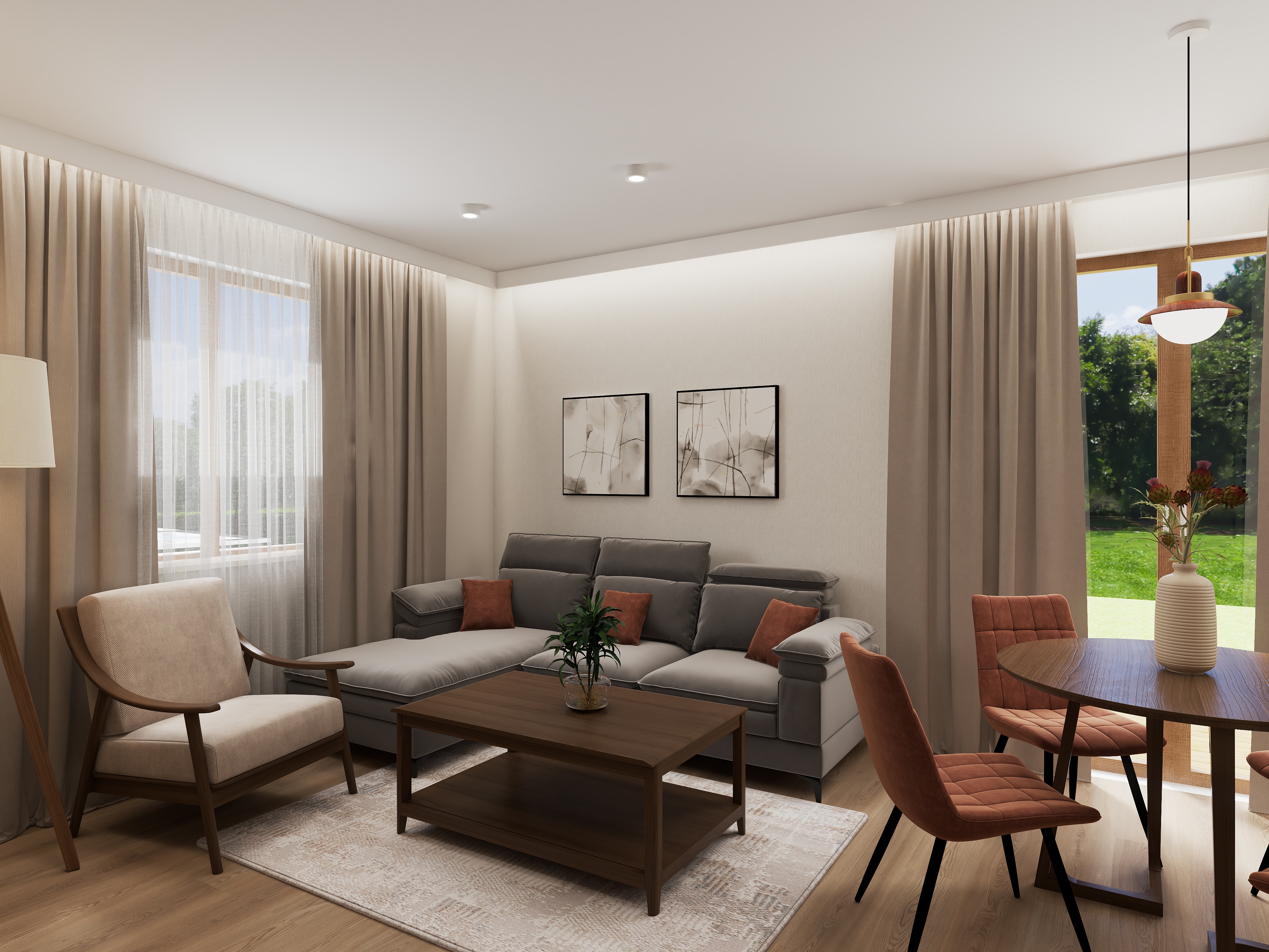 Otwarta Kuchnia z Jadalnią i przestronnym Salonem-14