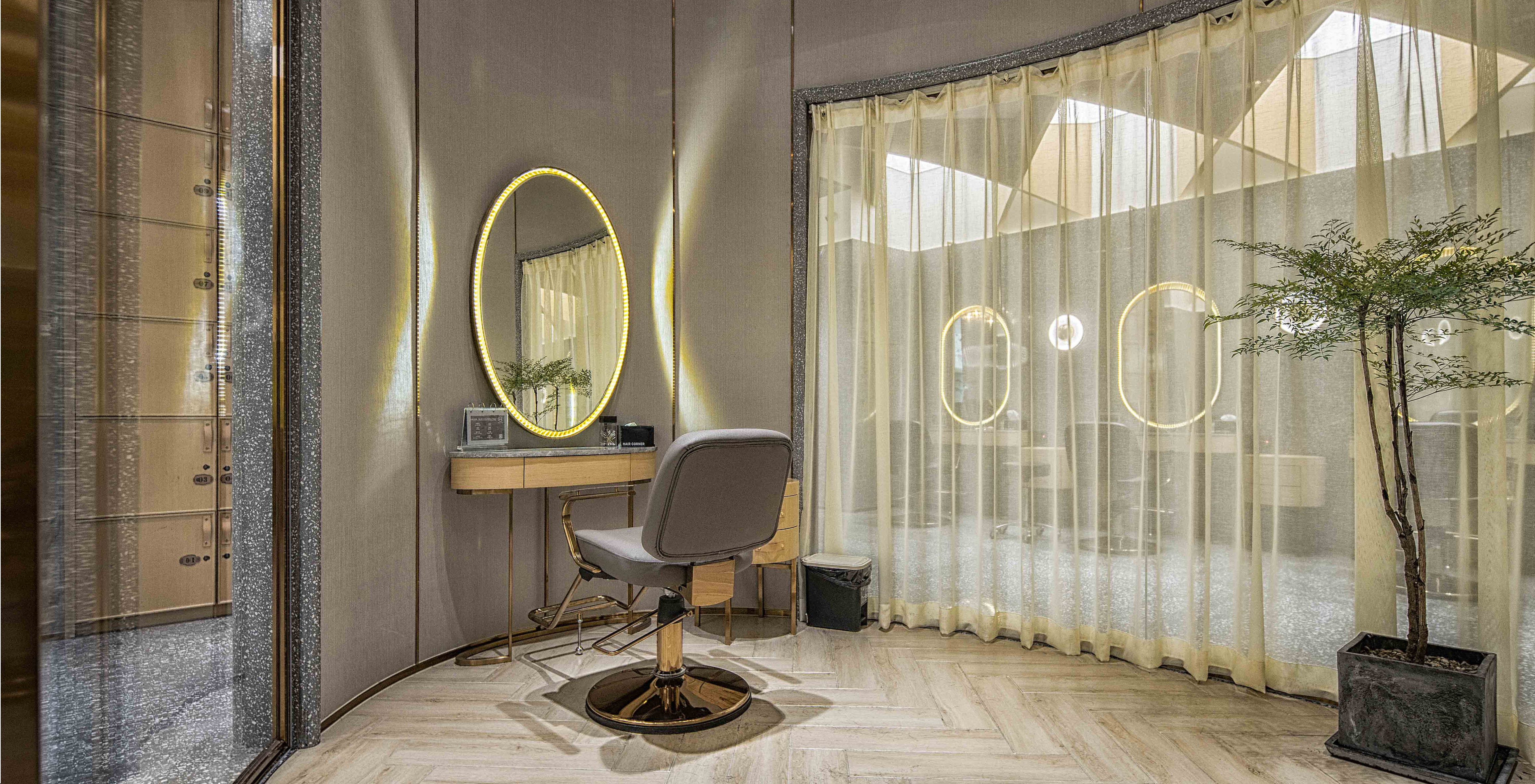 《静雅回廊》 | 广州美发沙龙设计,古铜钢与水磨石的完美融合-16