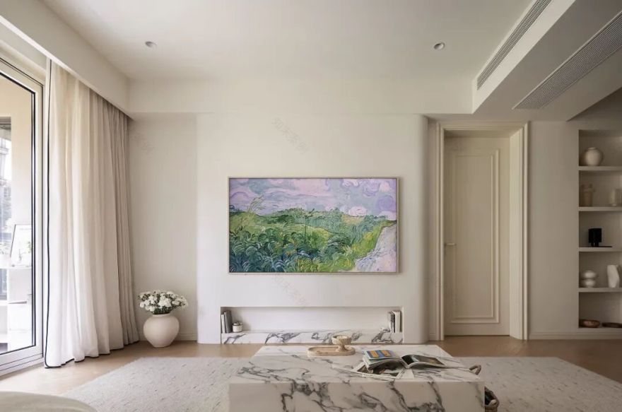 【新作】谁说小户型不能玩法式?97㎡治愈系空间,美到不想出门-47