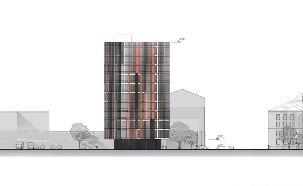 彩色玻璃构建的办公大楼-18