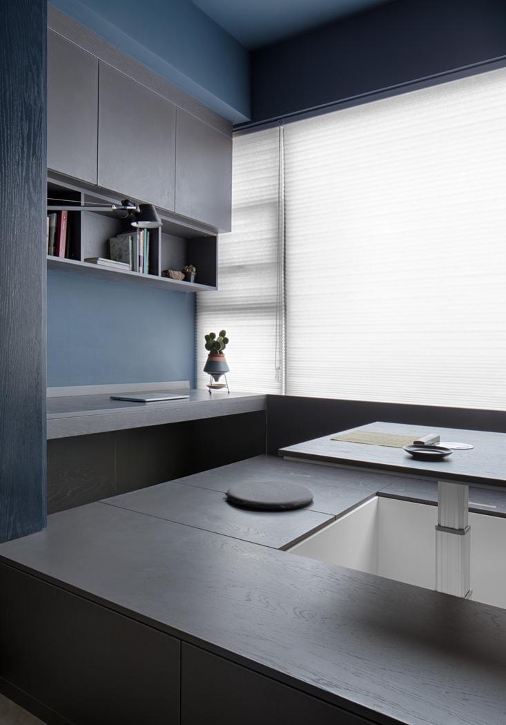 蔚木未来室内建筑设计丨平层丨沉 浸 | 暮色邃蓝-16