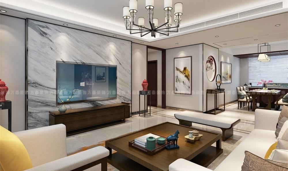 万泰装饰漫山天麓麓府新中式装修设计-6