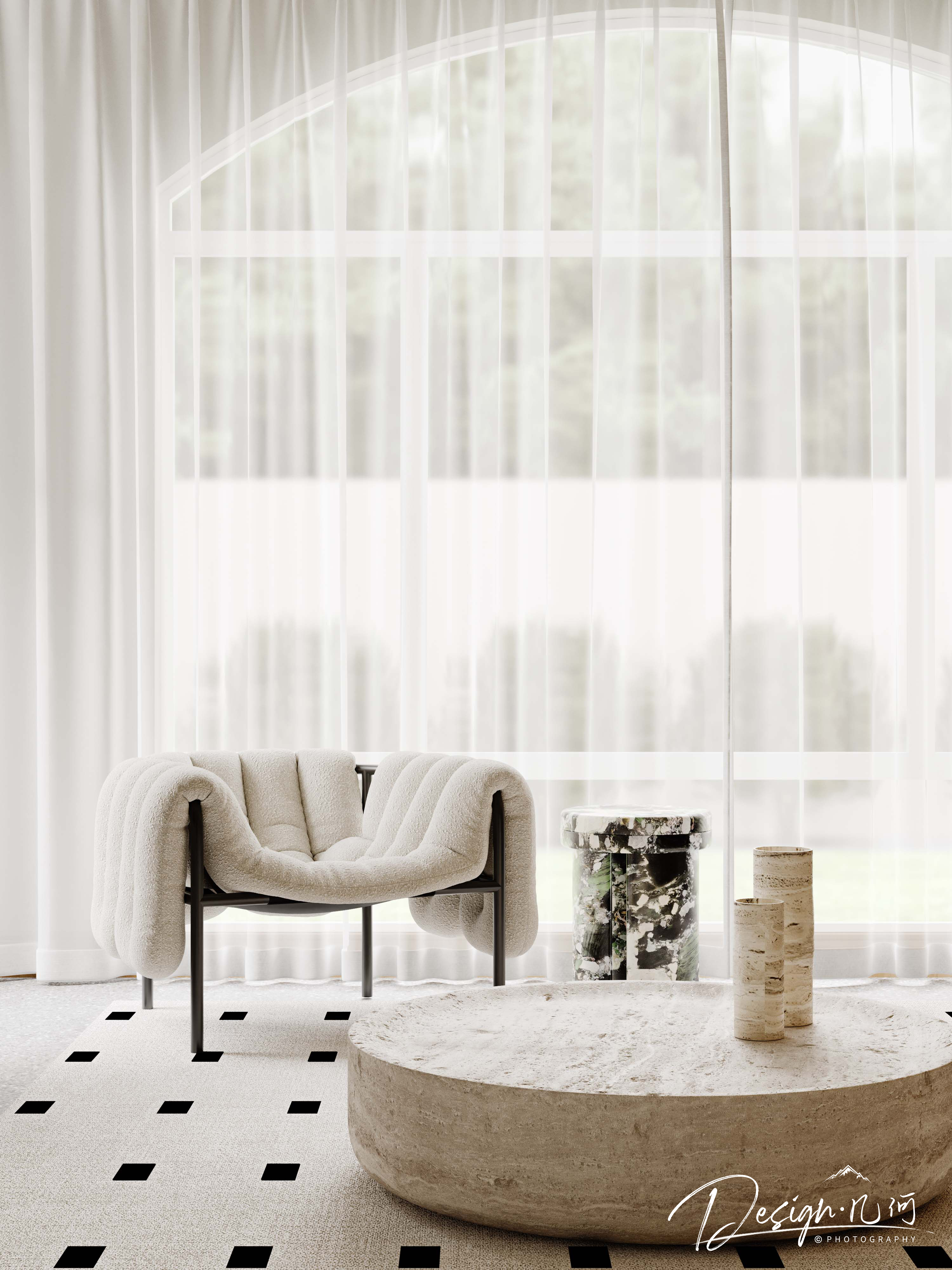 几何空间视觉表现 | 溪岸宝墅现代客餐厅-10