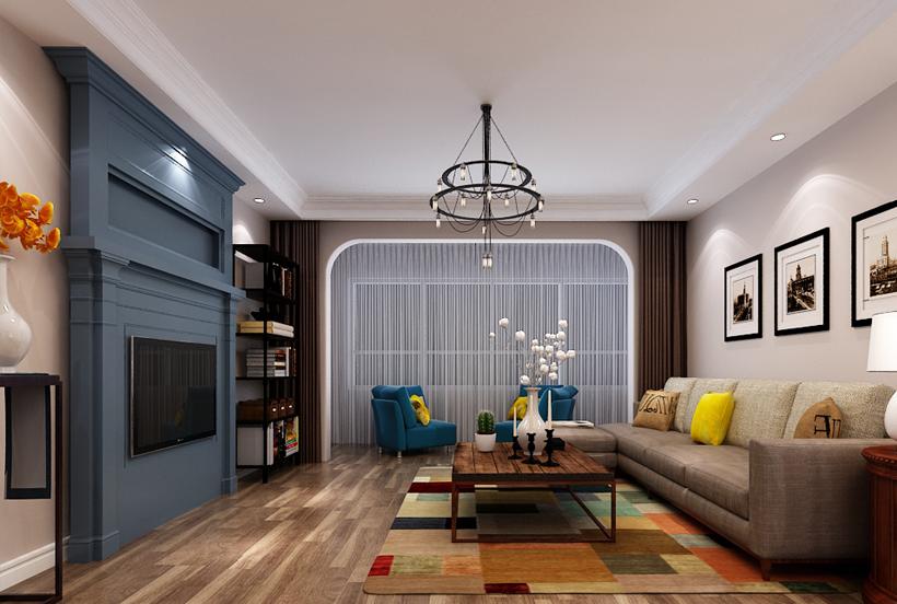 
济南万泰银丰唐郡140平美式风格案例 -7