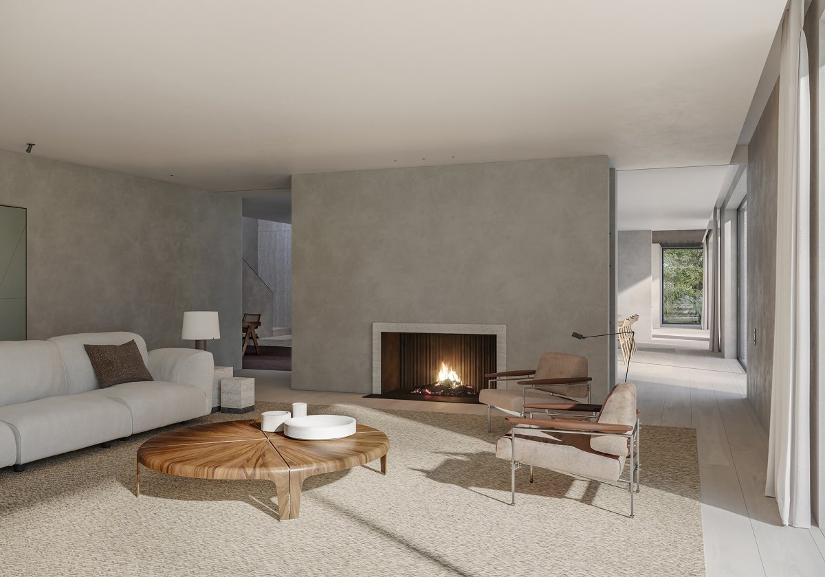 比利时 Knokke Zoute 的现代主义森林别墅-7